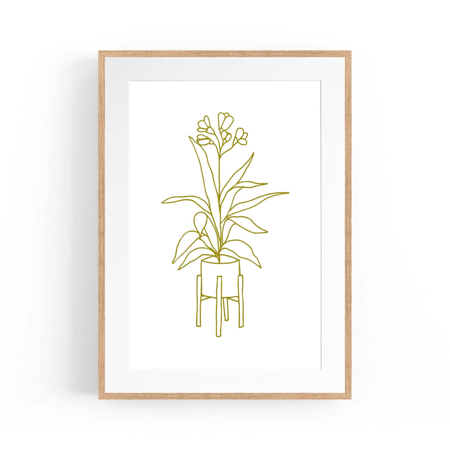Abstract House Plant Minimal Living Room Wall Art #28 - The Affordable Art Company