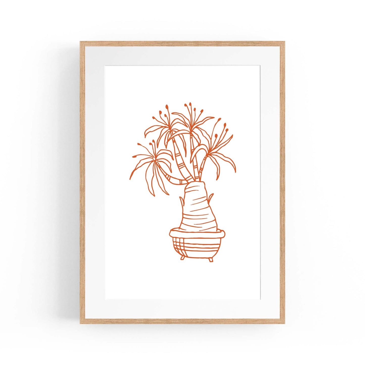 Abstract House Plant Minimal Living Room Wall Art #22 - The Affordable Art Company