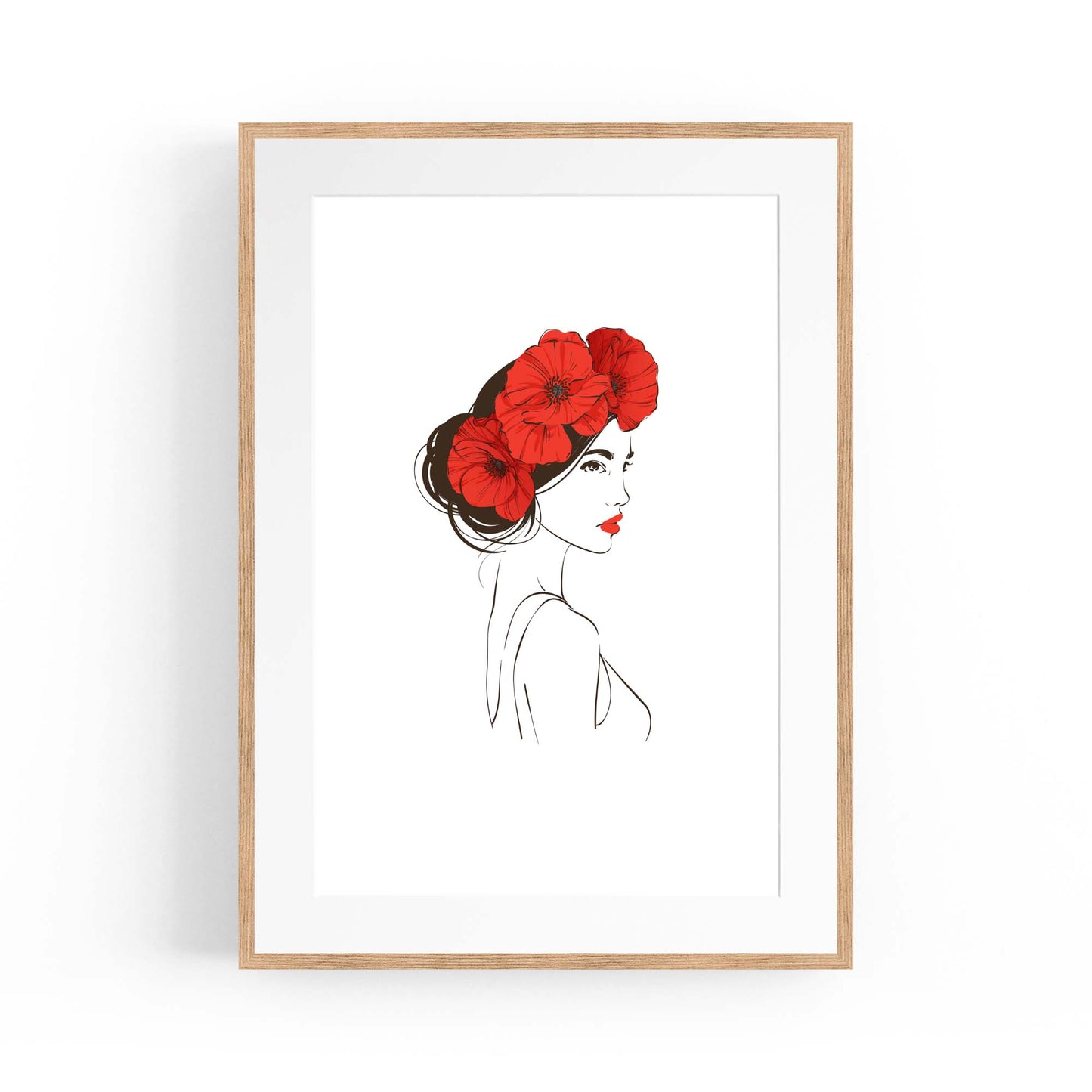 Cute Girl Minimal Fashion Bedroom Wall Art #1 - The Affordable Art Company