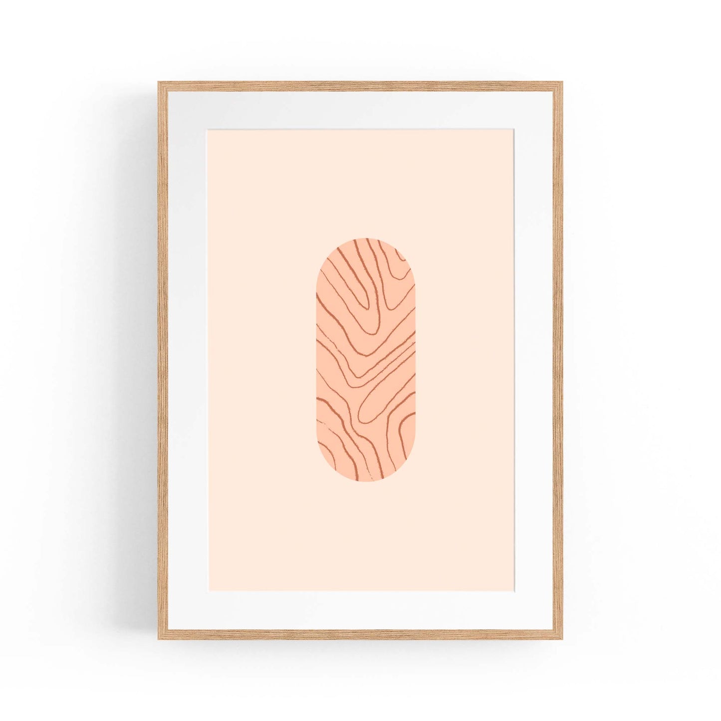 Minimal Pastel Abstract Retro Shapes Wall Art #8 - The Affordable Art Company