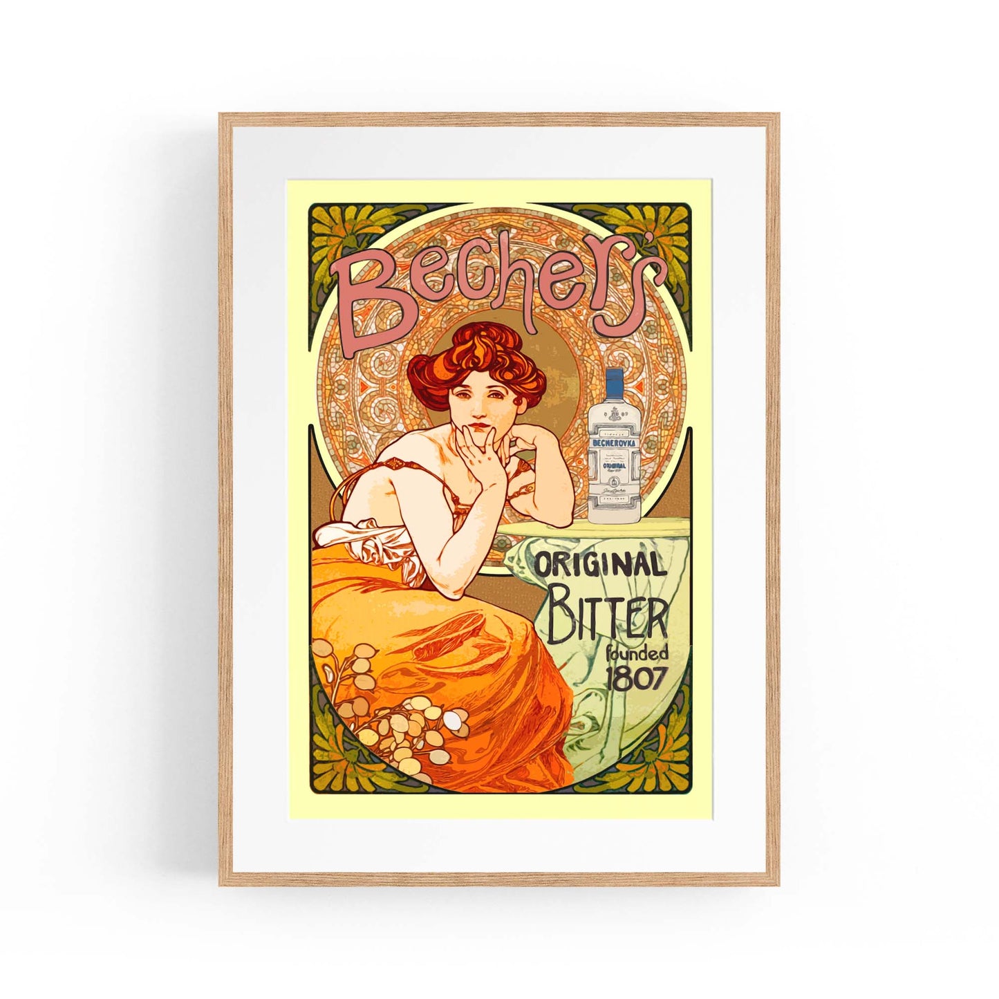 Bechers Bitter Vintage Cafe Style Kitchen Wall Art - The Affordable Art Company