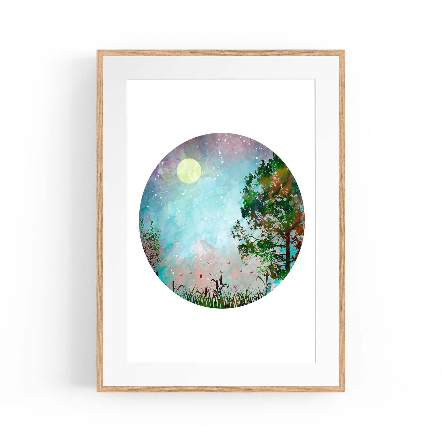 Scandi Circle Landscape Kitchen Minimal Wall Art #2 - The Affordable Art Company