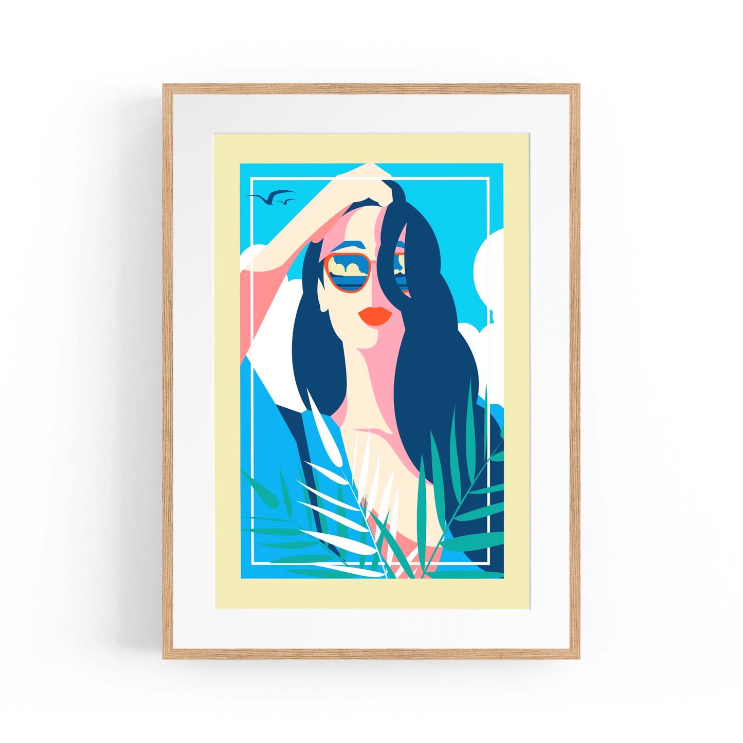 Retro Summer Girl Fashion Wall Art #2 - The Affordable Art Company