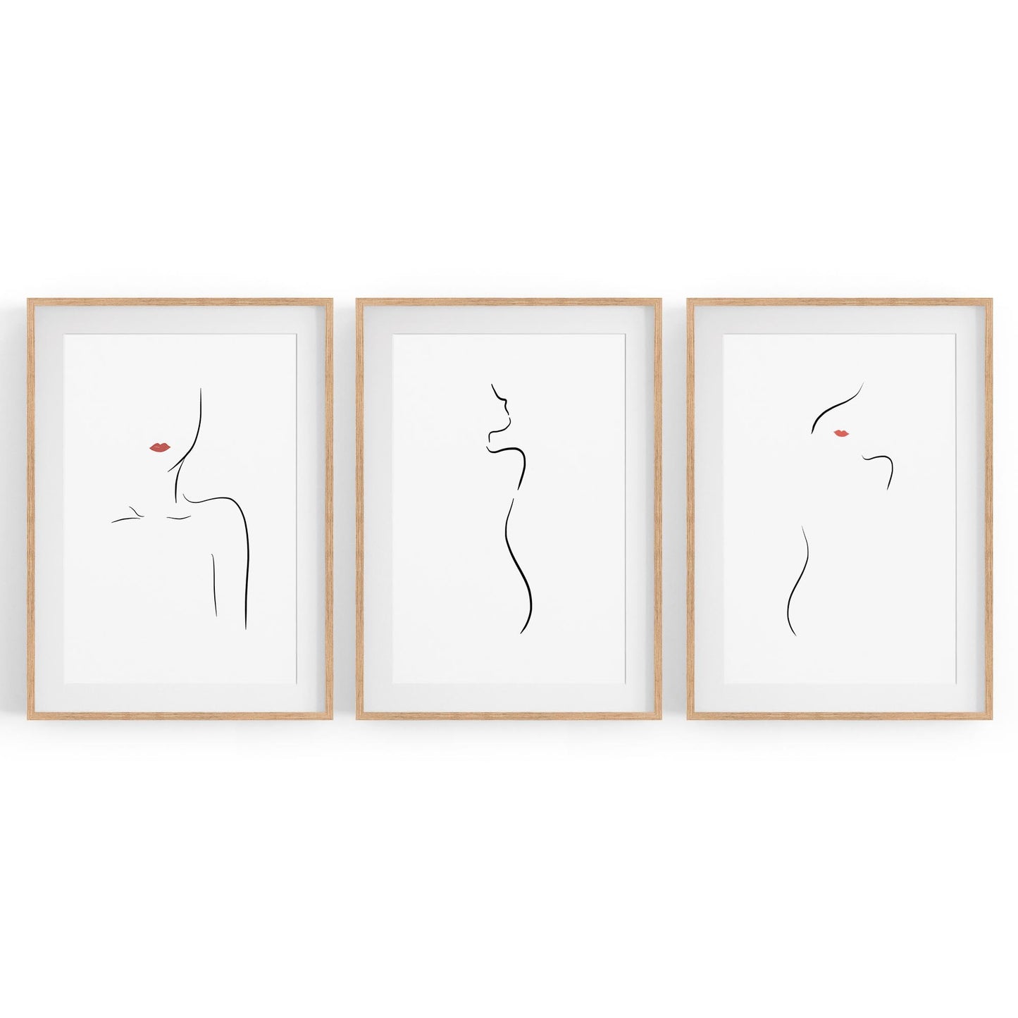 Set of Body Line Fashion Girls Bedroom Wall Art - The Affordable Art Company