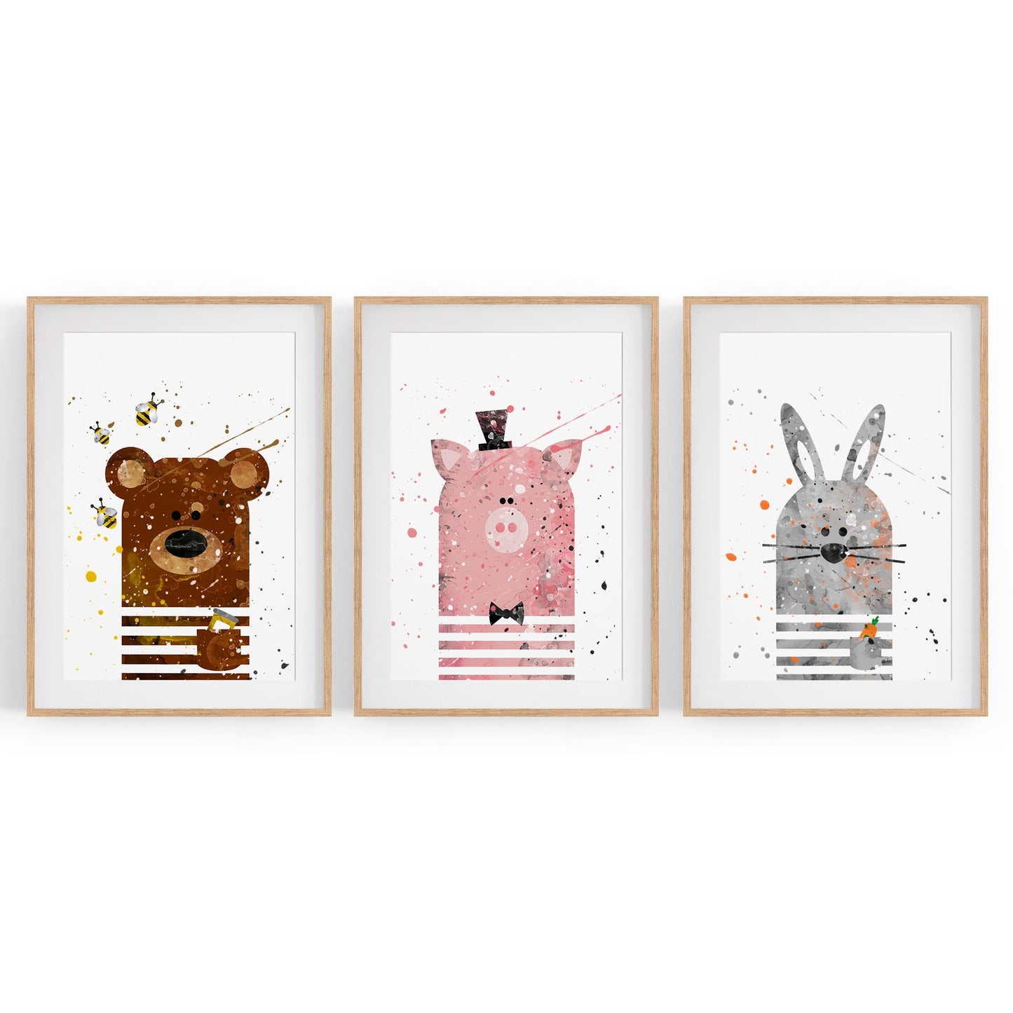 Set of Nursery Animals Wall Art - The Affordable Art Company