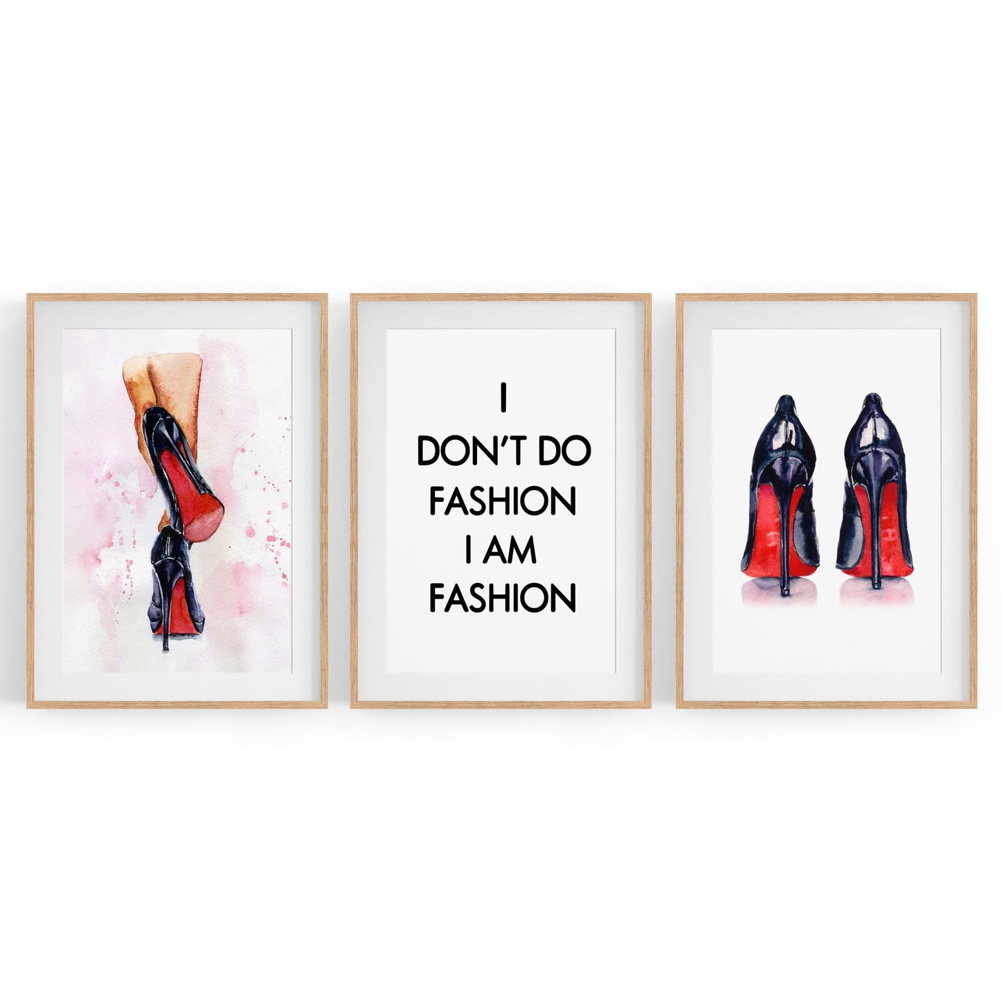 Set of High Heels Fashion Girls Bedroom Wall Art - The Affordable Art Company