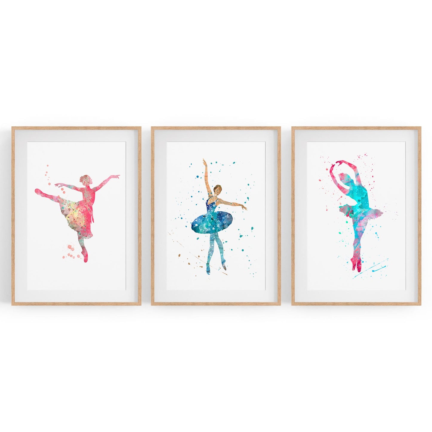 Set of Ballerina Girls Bedroom Ballet Wall Art - The Affordable Art Company