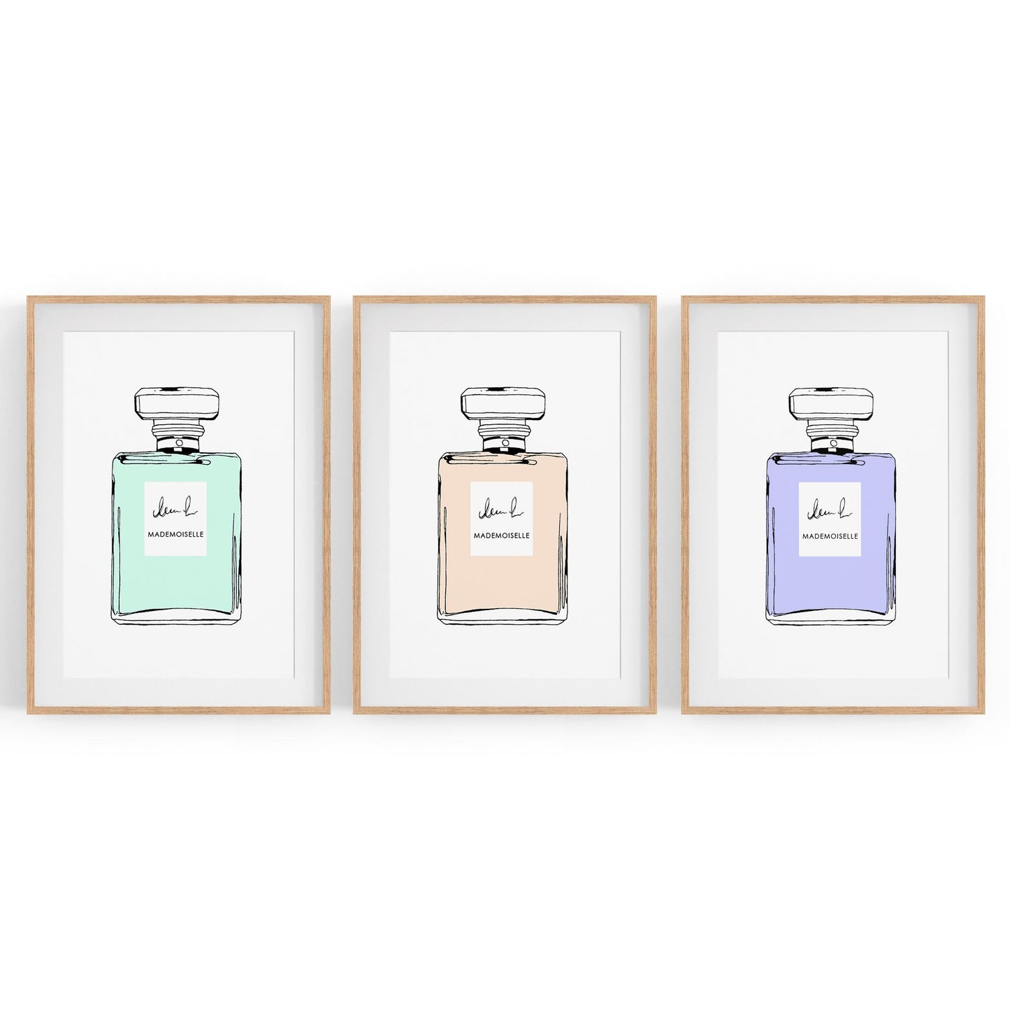 Set of Perfume Bottle Fashion Bedroom Wall Art #4 - The Affordable Art Company