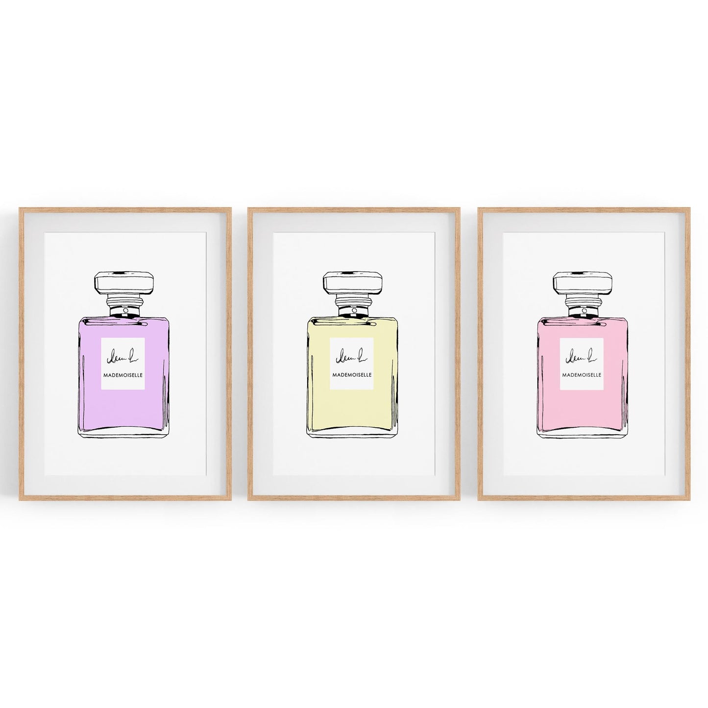 Set of Perfume Bottle Fashion Bedroom Wall Art #5 - The Affordable Art Company
