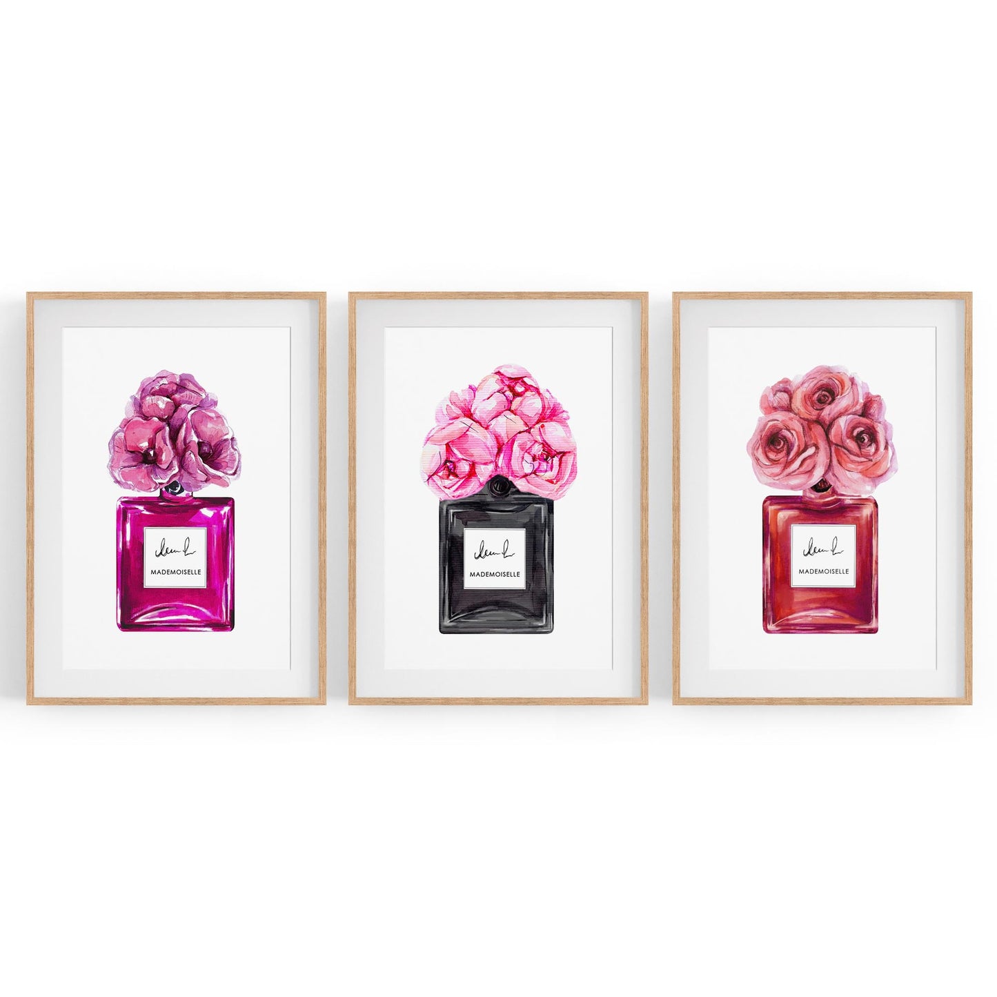 Set of Perfume Bottle Fashion Bedroom Wall Art #2 - The Affordable Art Company