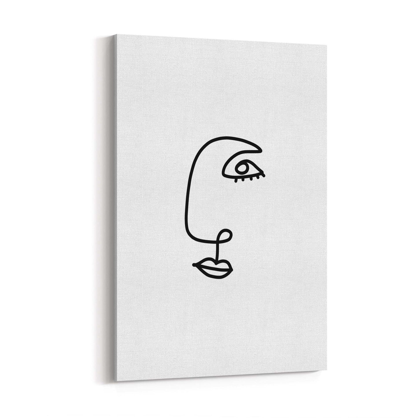 Minimal Abstract Line Face Modern Wall Art #6 - The Affordable Art Company