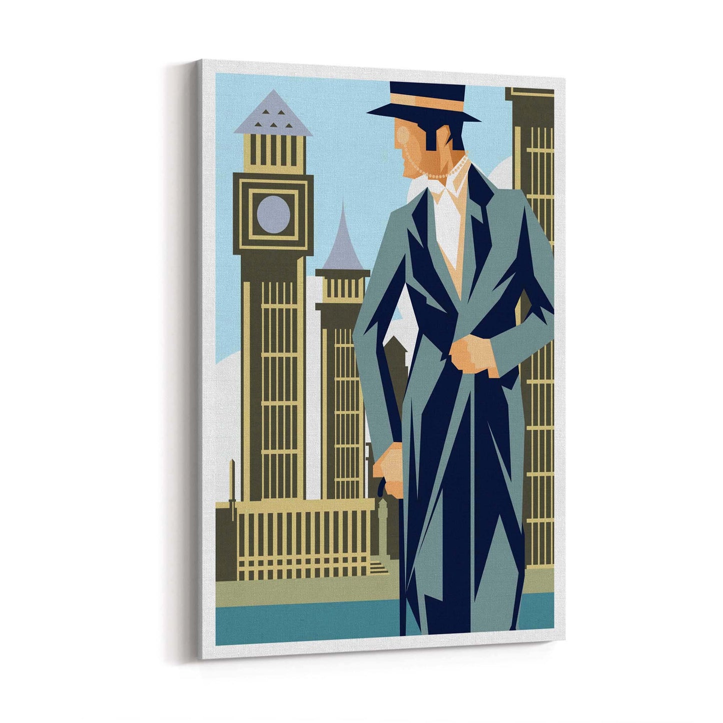 Retro London England Travel Wall Art - The Affordable Art Company