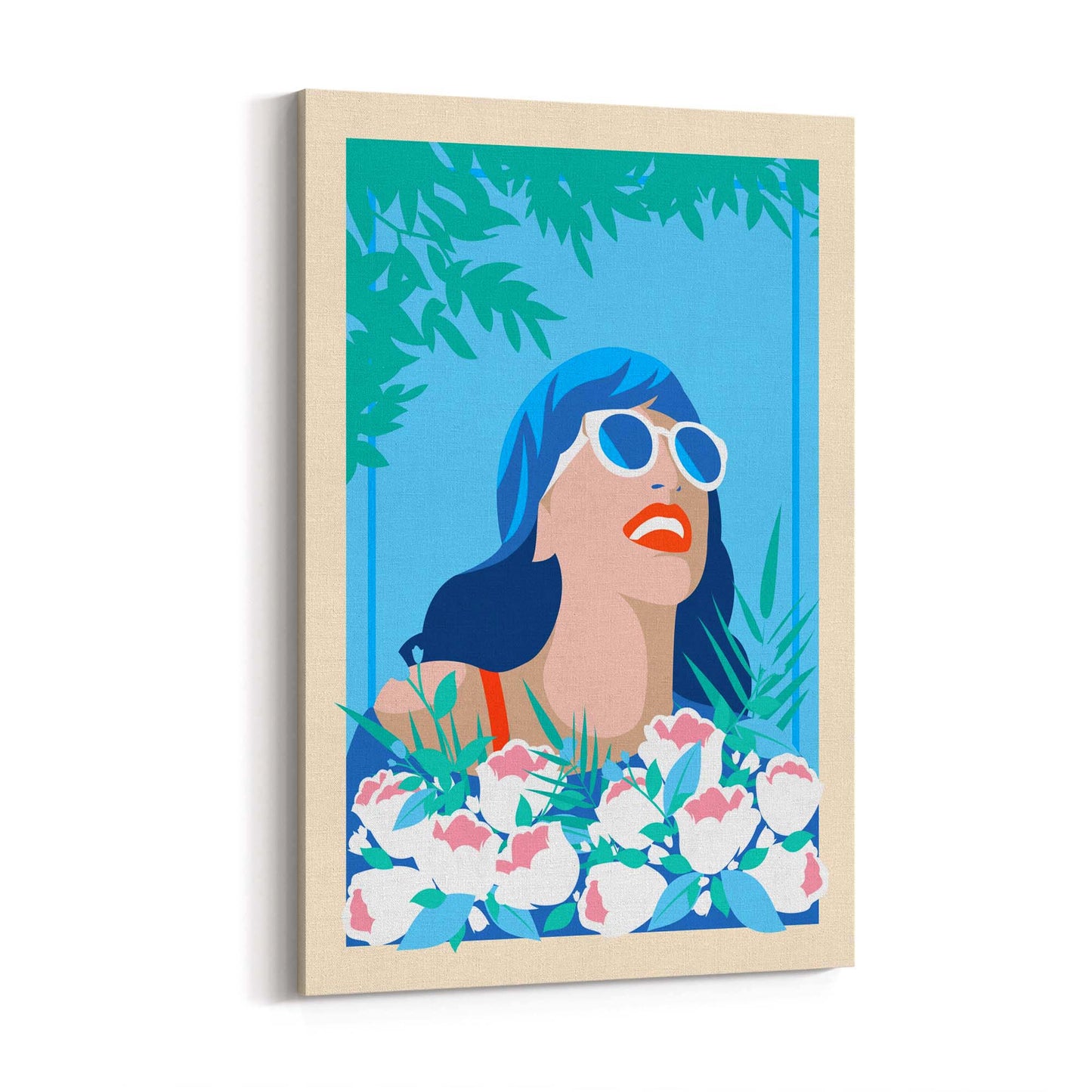 Retro Summer Girl Fashion Wall Art #1 - The Affordable Art Company