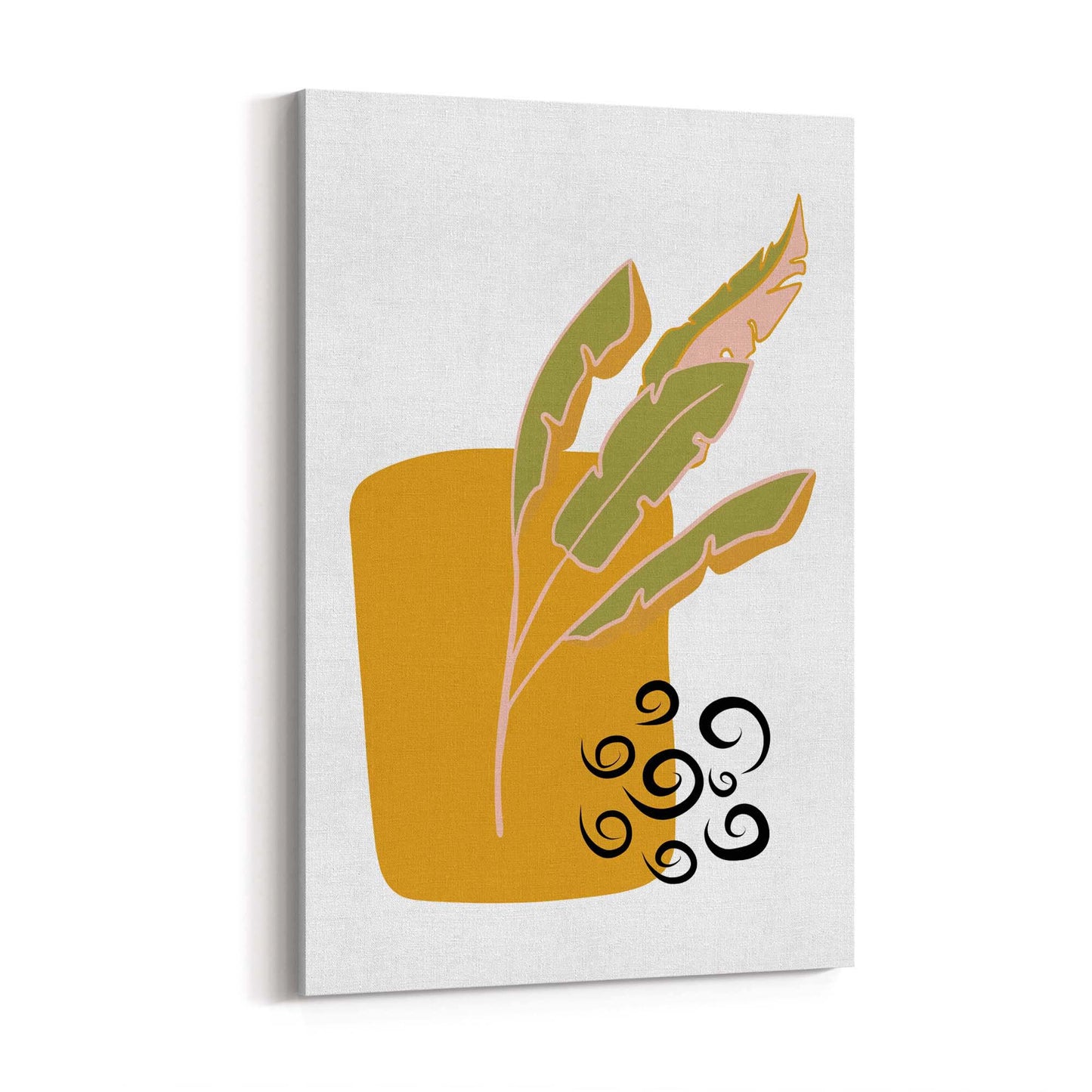 Abstract House Plant Minimal Living Room Wall Art #2 - The Affordable Art Company
