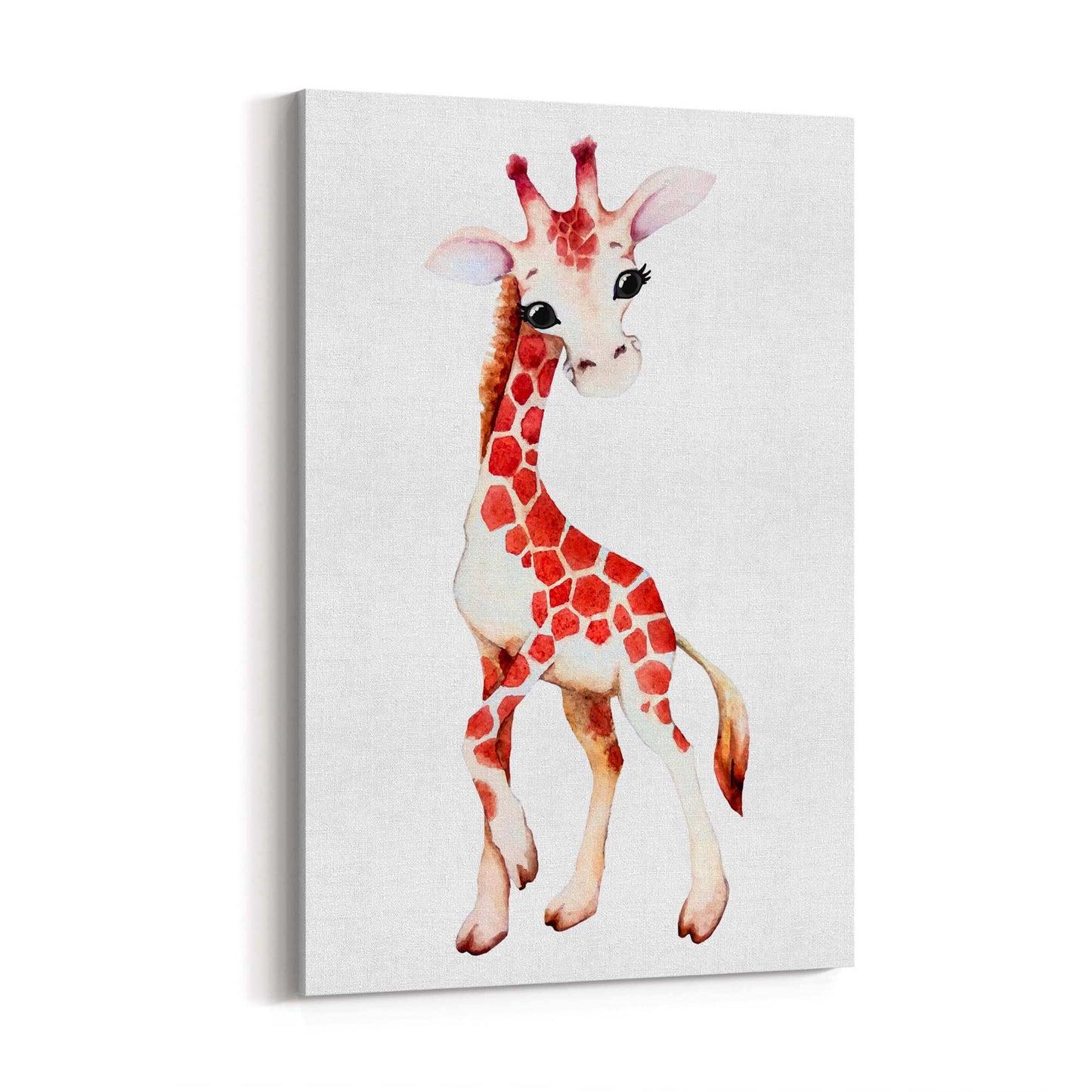 Cartoon Giraffe Cute Nursery Baby Animal Wall Art #1 - The Affordable Art Company