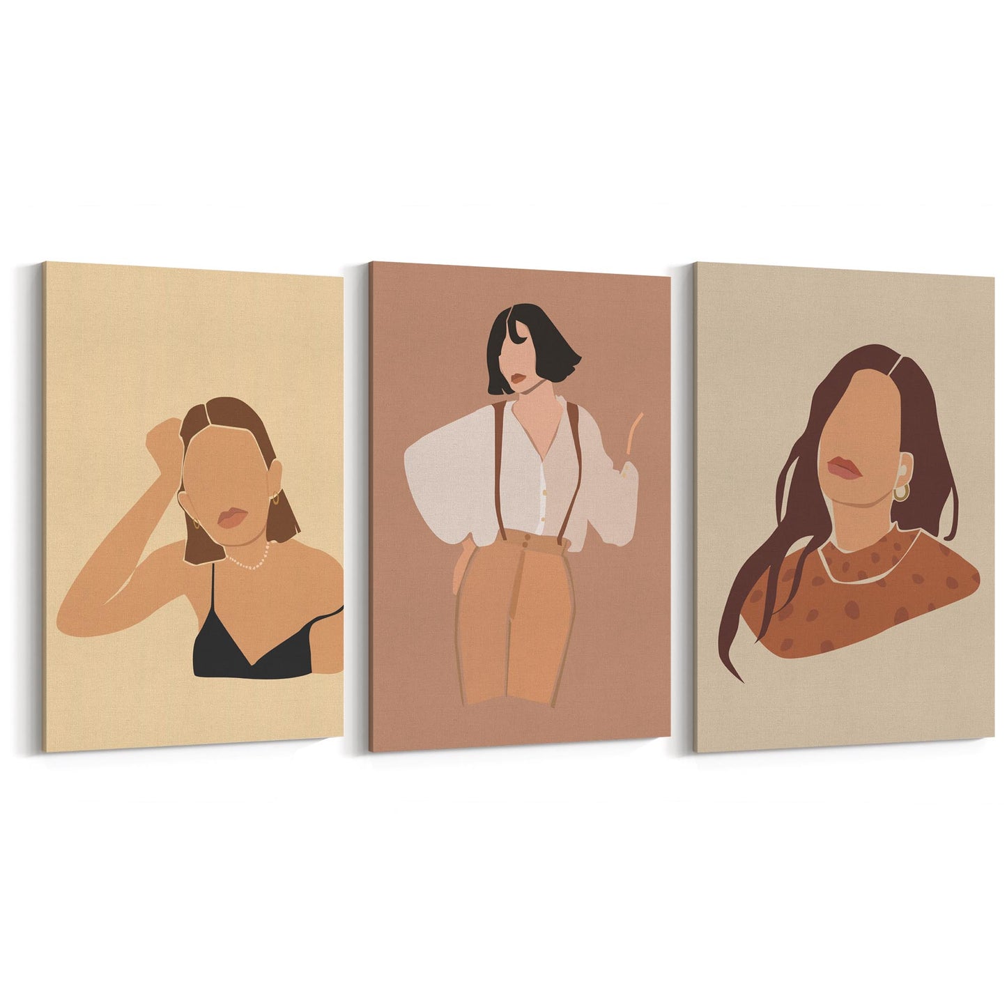 Set of Retro Fashion Minimal Bedroom Wall Art - The Affordable Art Company