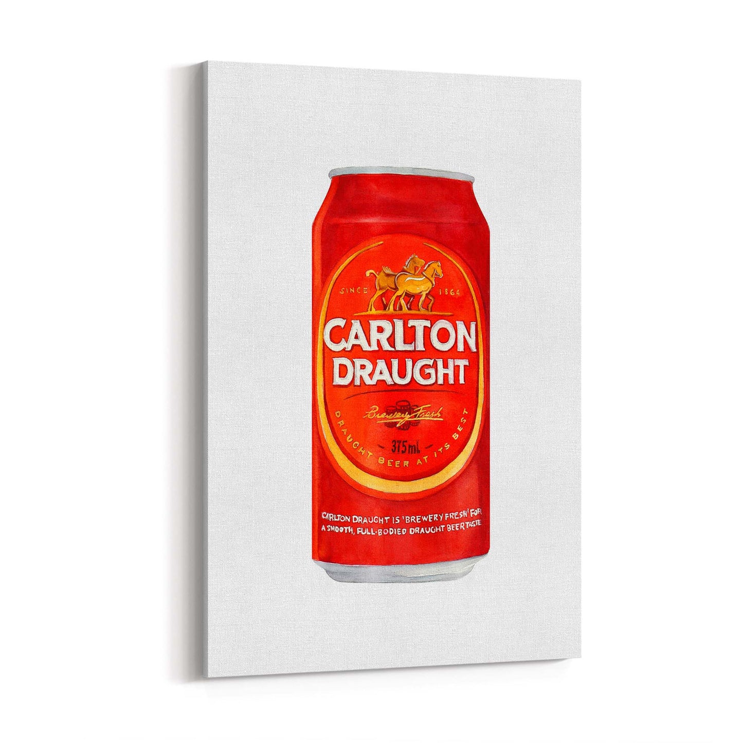 Carlton Draught Tinnie Painting Man Cave Gift Art - The Affordable Art Company