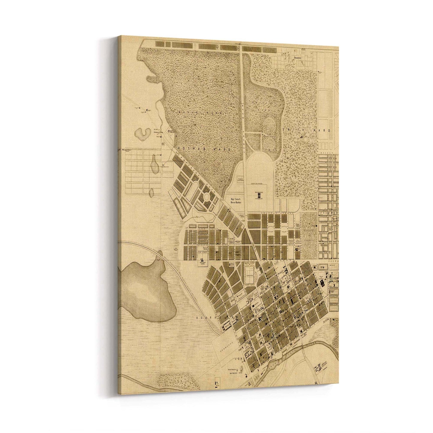 Melbourne Victoria Vintage Map Australia Wall Art #1 - The Affordable Art Company