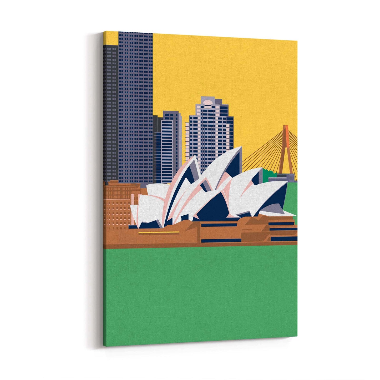 Retro Sydney Opera House Vintage Travel Wall Art - The Affordable Art Company