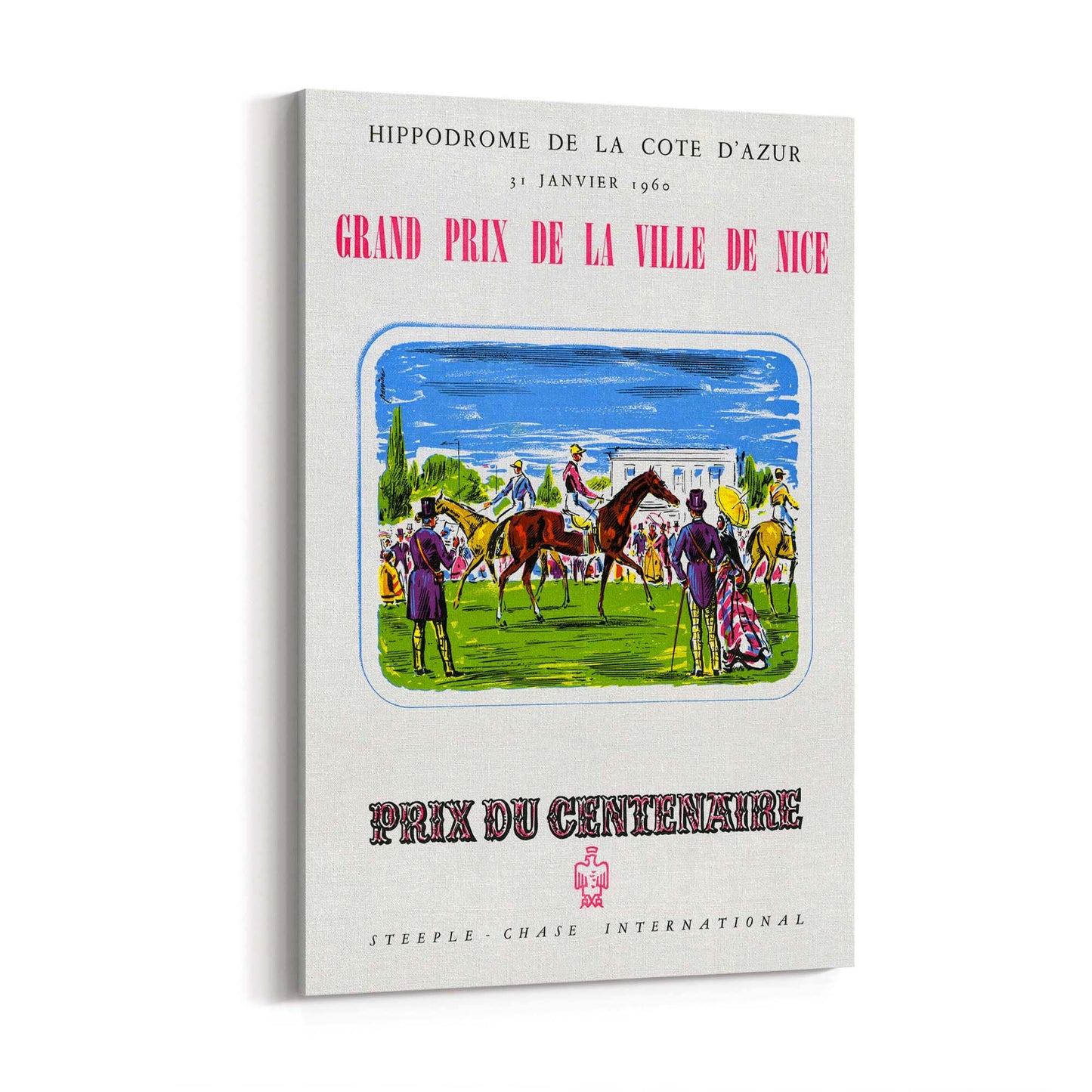 French Horse Racing Vintage Sports Advert Wall Art - The Affordable Art Company