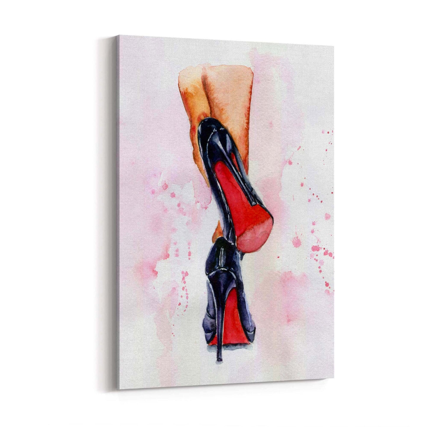 Cute Black Heels Fashion Girls Bedroom Wall Art - The Affordable Art Company