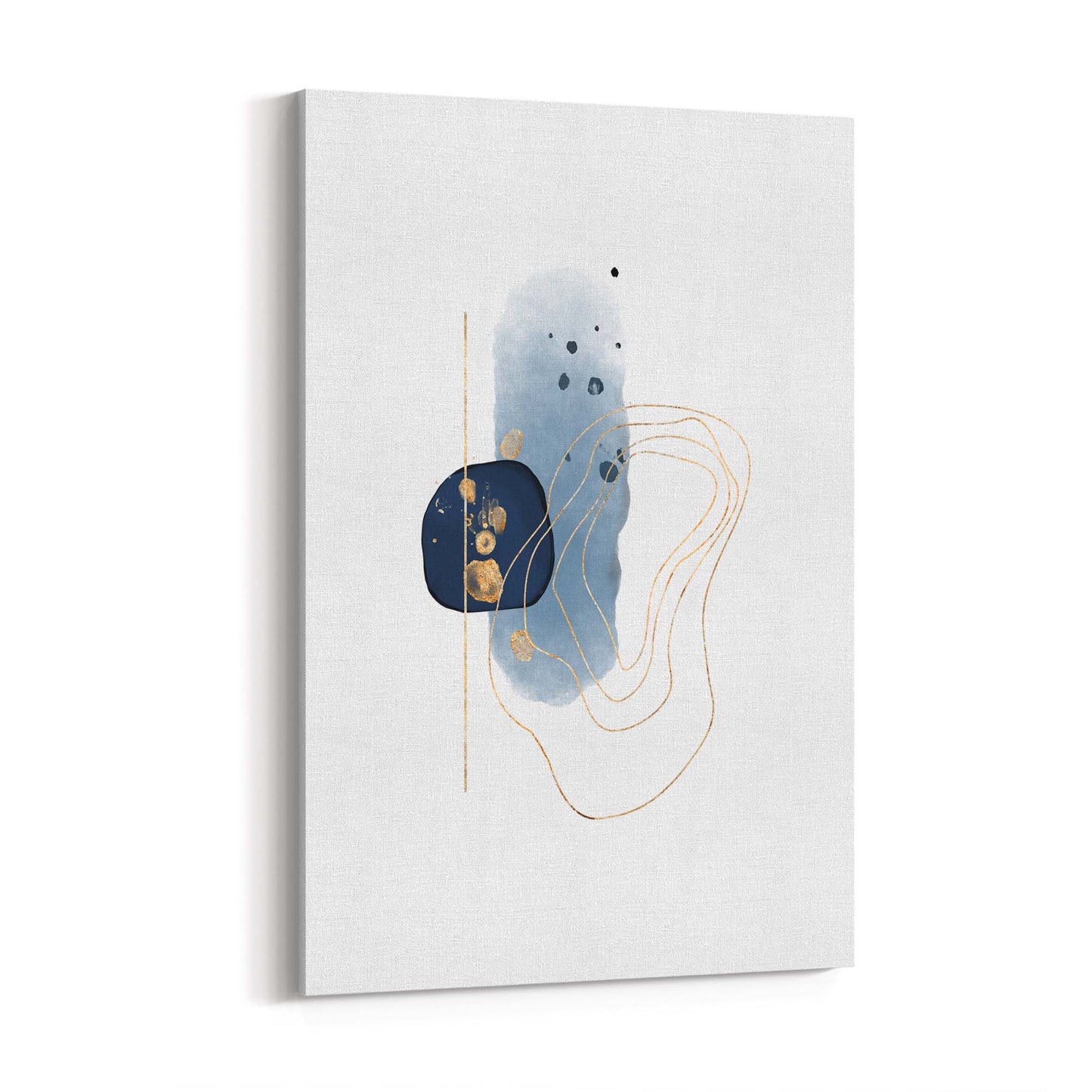 Blue Abstract Painting Minimal Modern Wall Art #3 - The Affordable Art Company