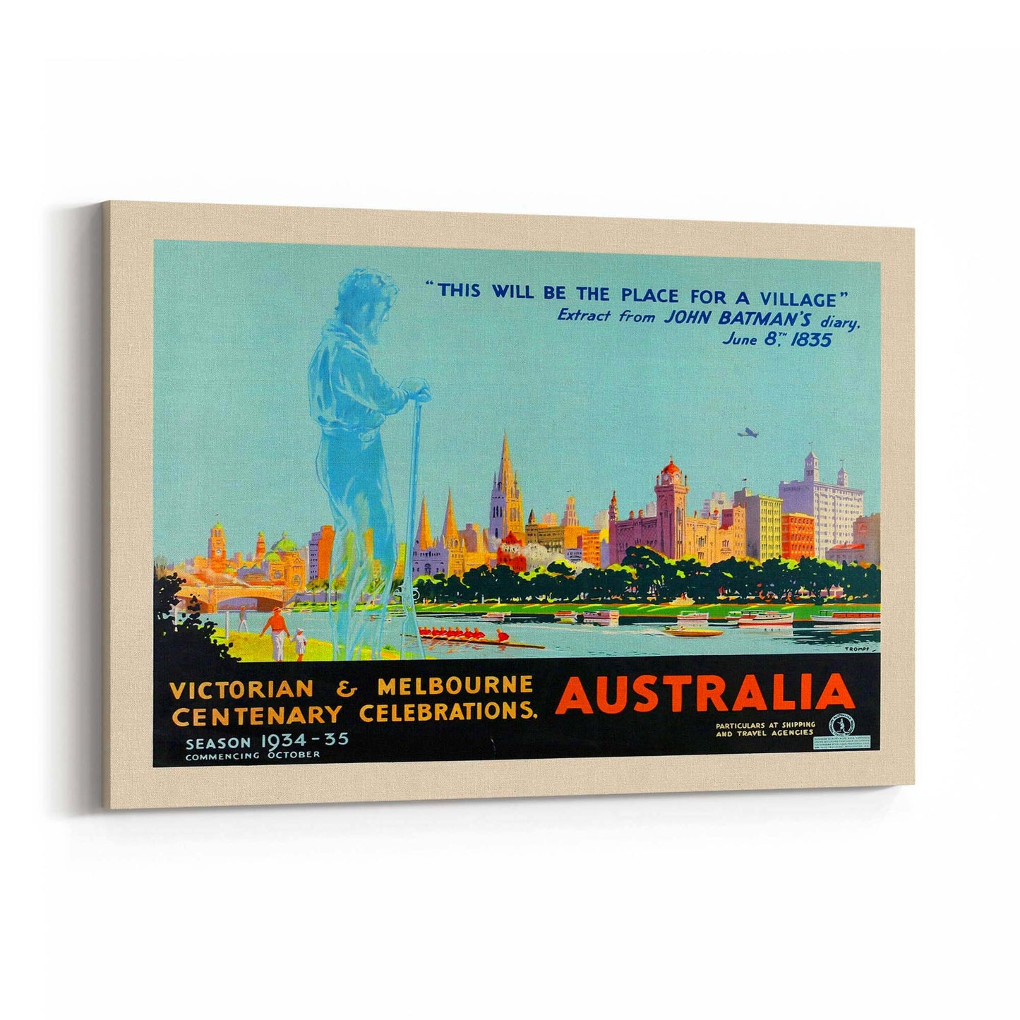 John Batman, Melbourne Vintage Advert Wall Art - The Affordable Art Company