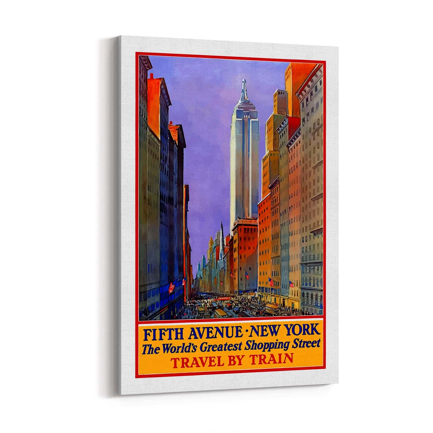 Fifth Ave, New York Vintage Travel Wall Art - The Affordable Art Company