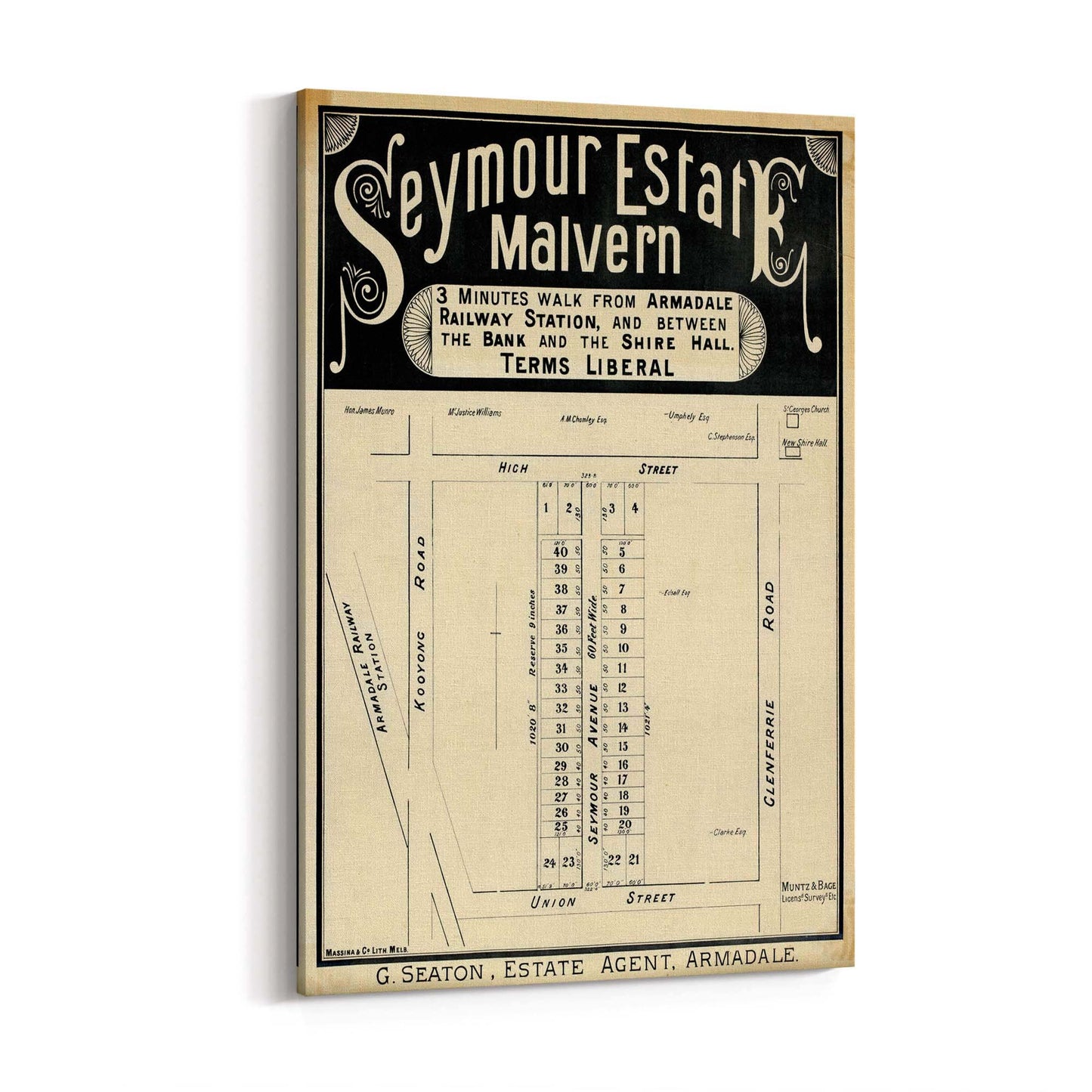 Malvern Melbourne Vintage Real Estate Advert Art #6 - The Affordable Art Company
