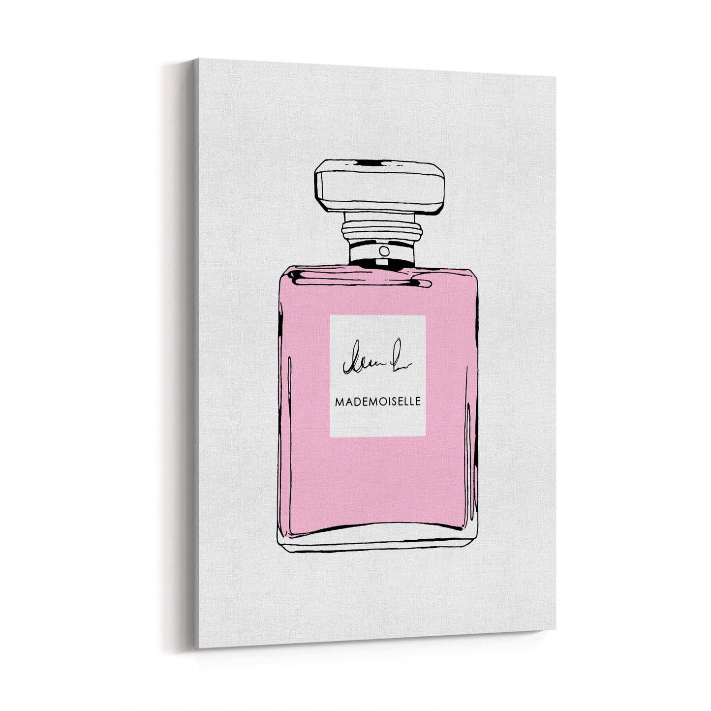 Pink Minimal Perfume Bottle Fashion Wall Art #2 - The Affordable Art Company