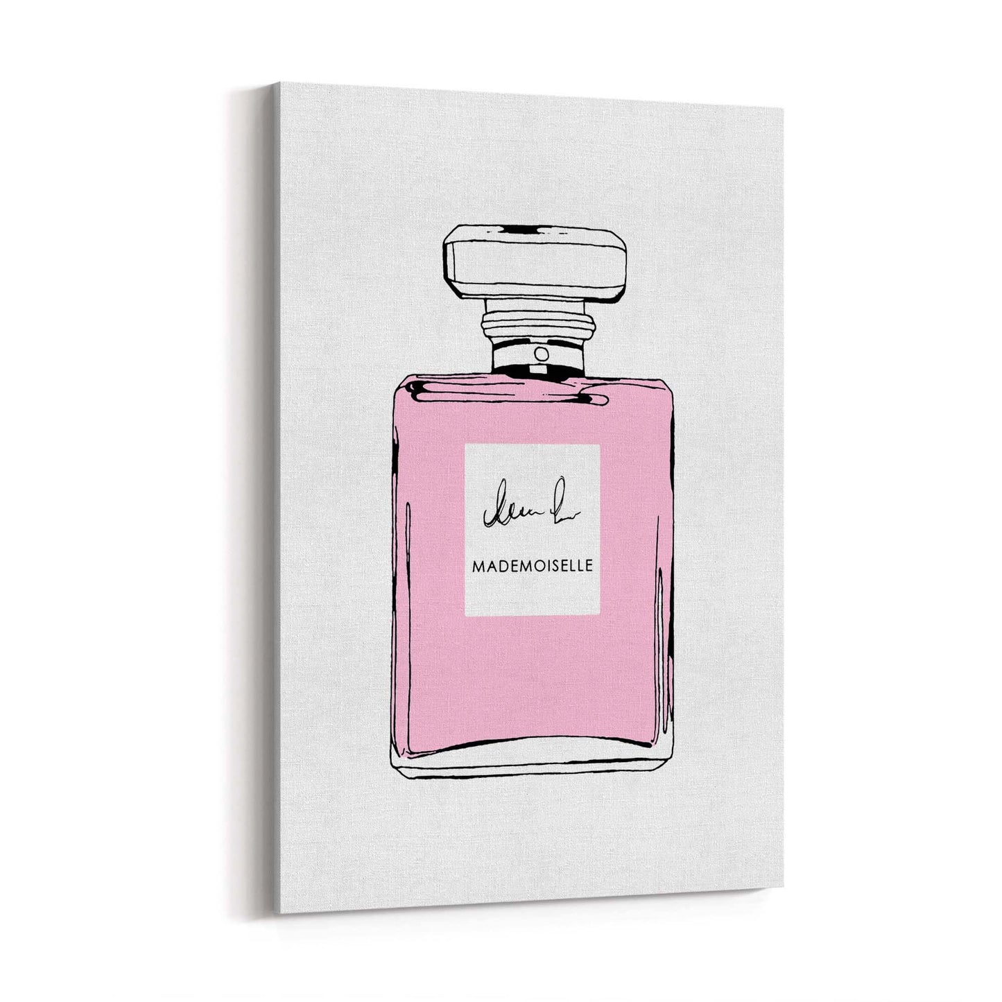 Pink Minimal Perfume Bottle Fashion Wall Art #2 - The Affordable Art Company