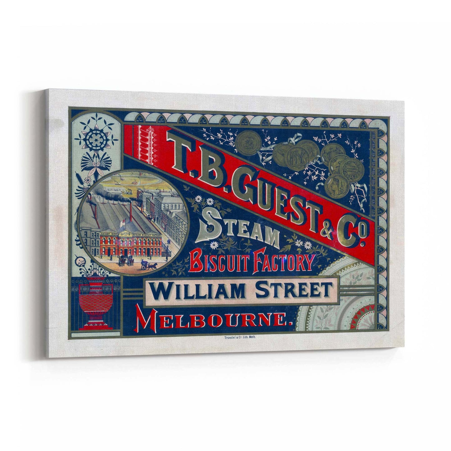 Steam Biscuit Factory Melbourne Vintage Wall Art #2 - The Affordable Art Company