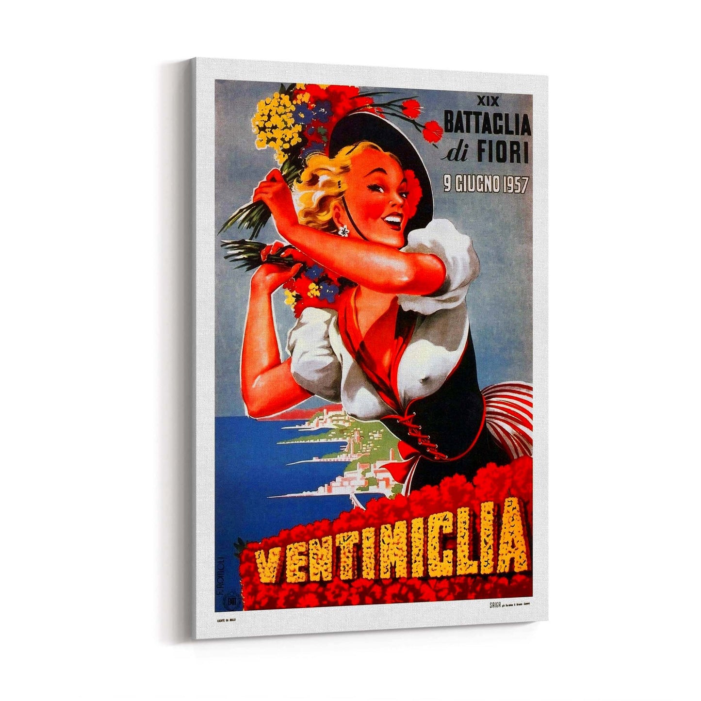 Ventimiglia Italian Vintage Advert Wall Art - The Affordable Art Company