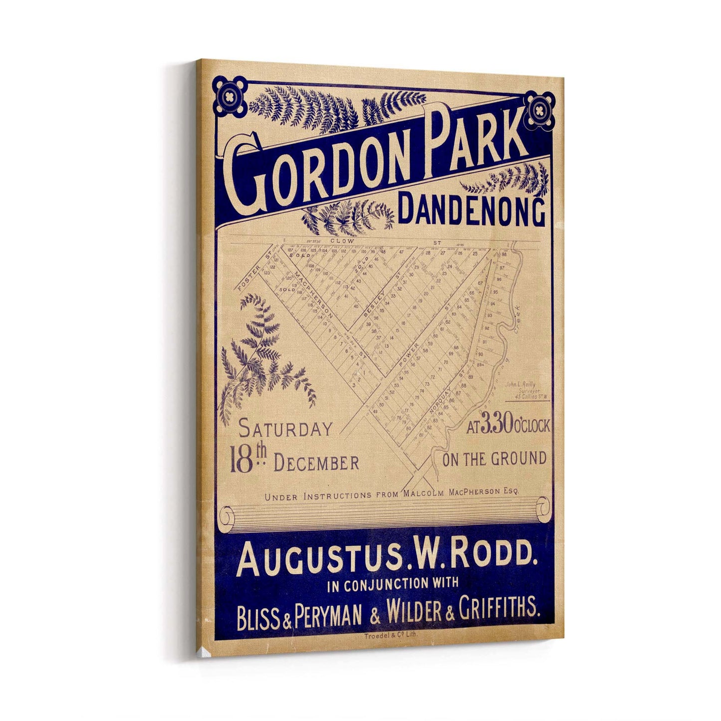 Dandenong Melbourne Vintage Real Estate Advert Art #1 - The Affordable Art Company