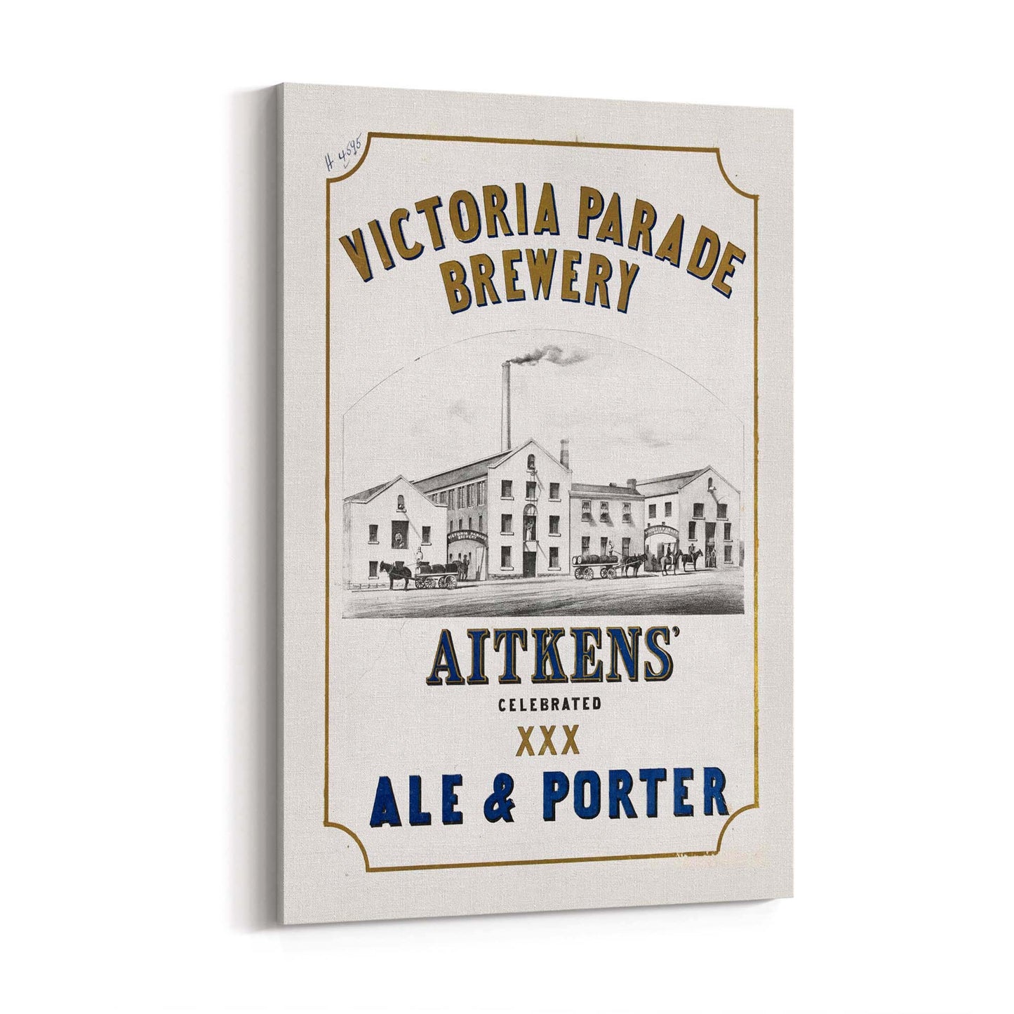 Victoria Parade Brewery Melbourne Vintage Wall Art - The Affordable Art Company