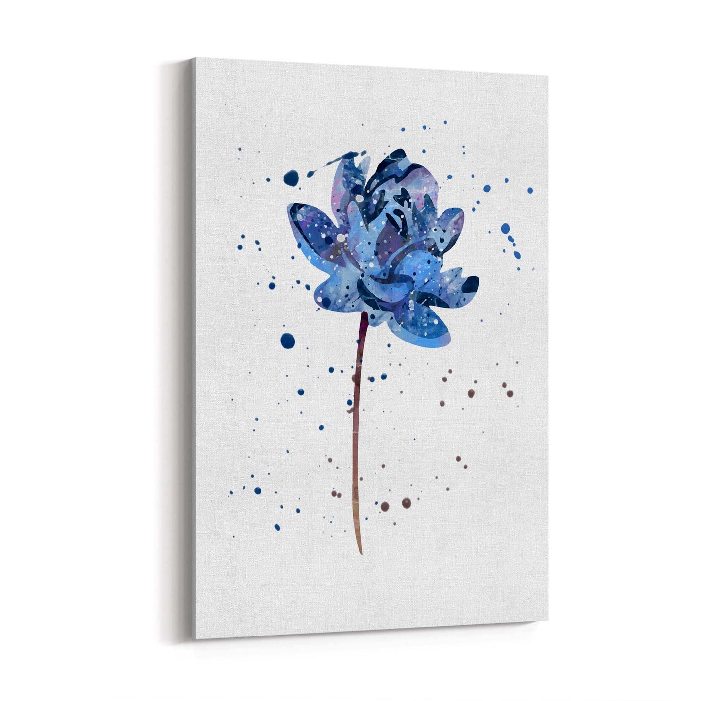 Scandi Blue Flower Design Minimal Kitchen Wall Art #3 - The Affordable Art Company