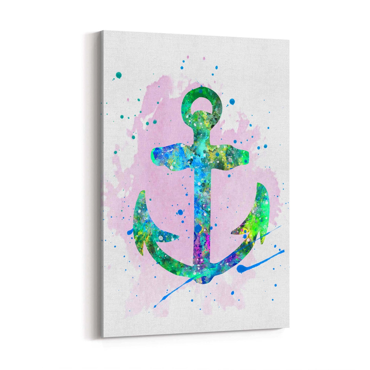 Anchor Painting Nautical Coastal Bathroom Wall Art #3 - The Affordable Art Company
