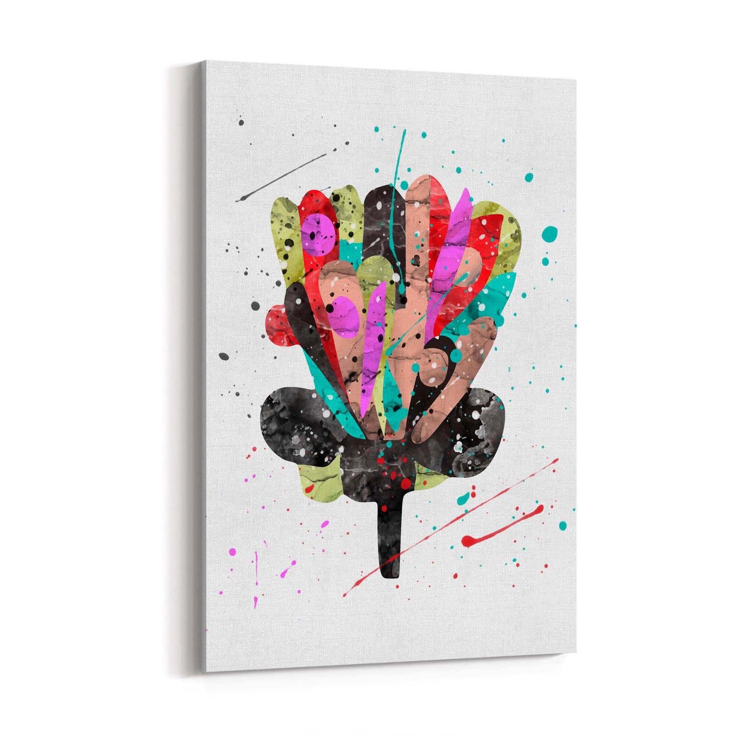 Scandi Flower Colourful Kitchen Cafe Wall Art #3 - The Affordable Art Company