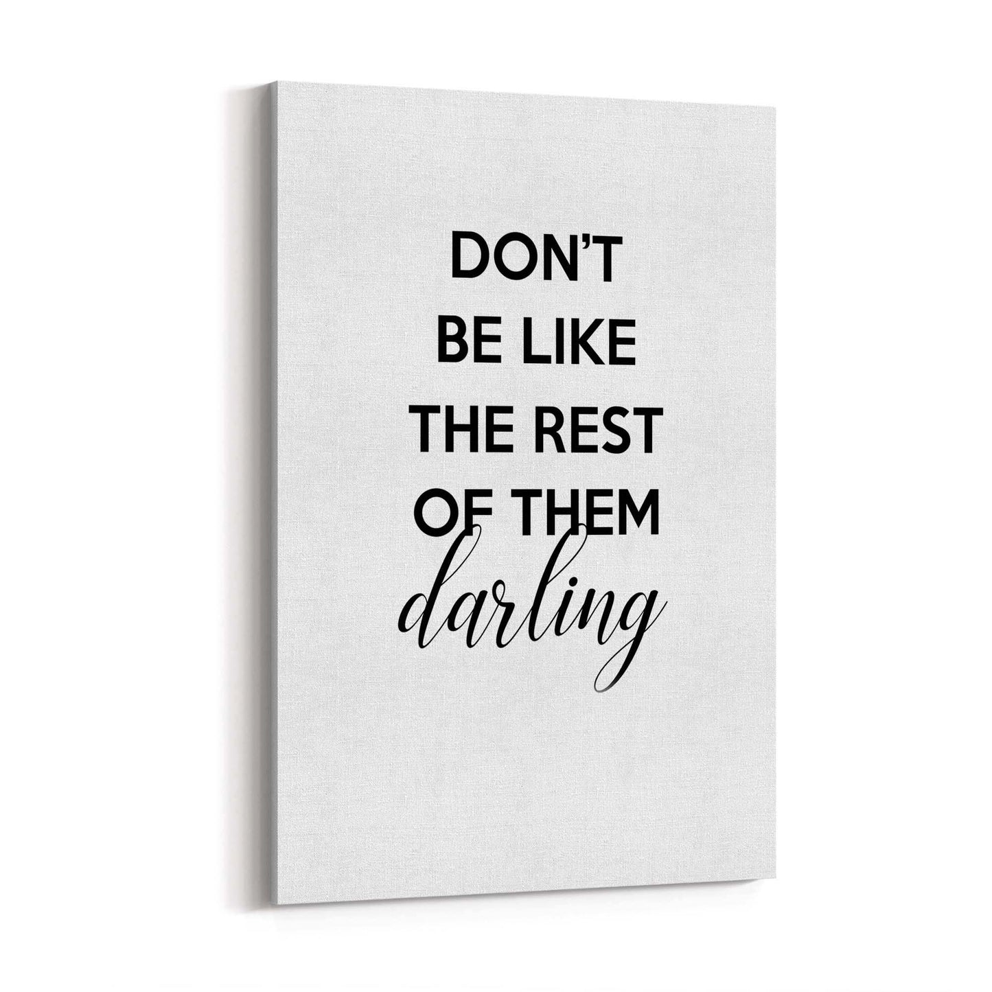 "Darling" Fashion Bedroom Artwork Quote Wall Art - The Affordable Art Company