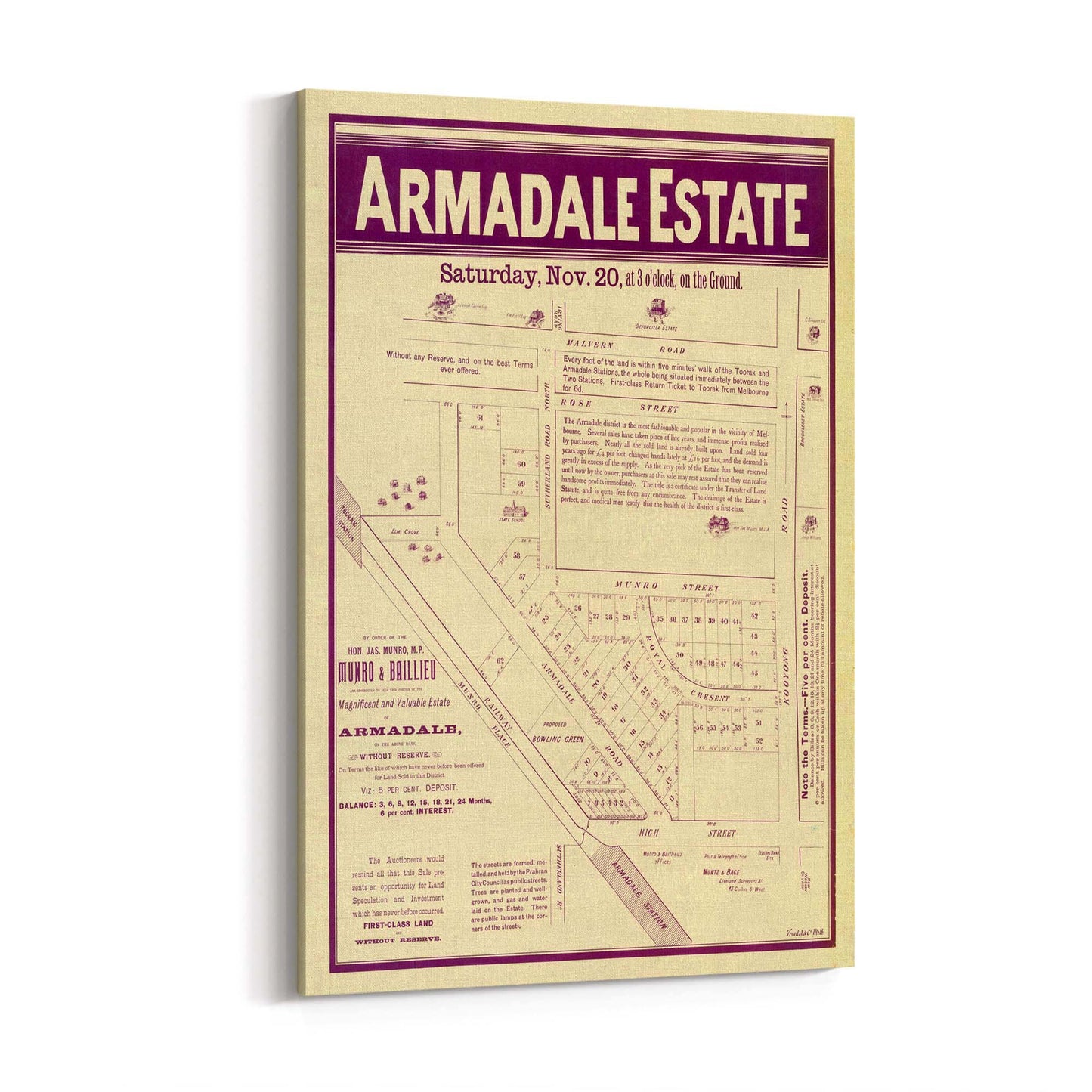 Armadale Melbourne Vintage Real Estate Advert Art #2 - The Affordable Art Company