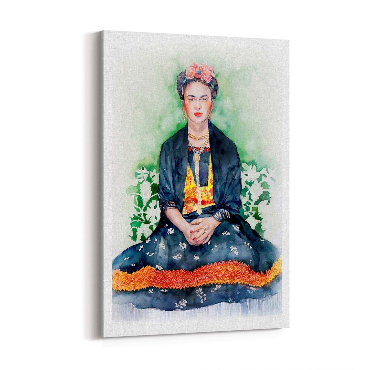 Frida Kahlo Watercolour Painting Fashion Wall Art - The Affordable Art Company