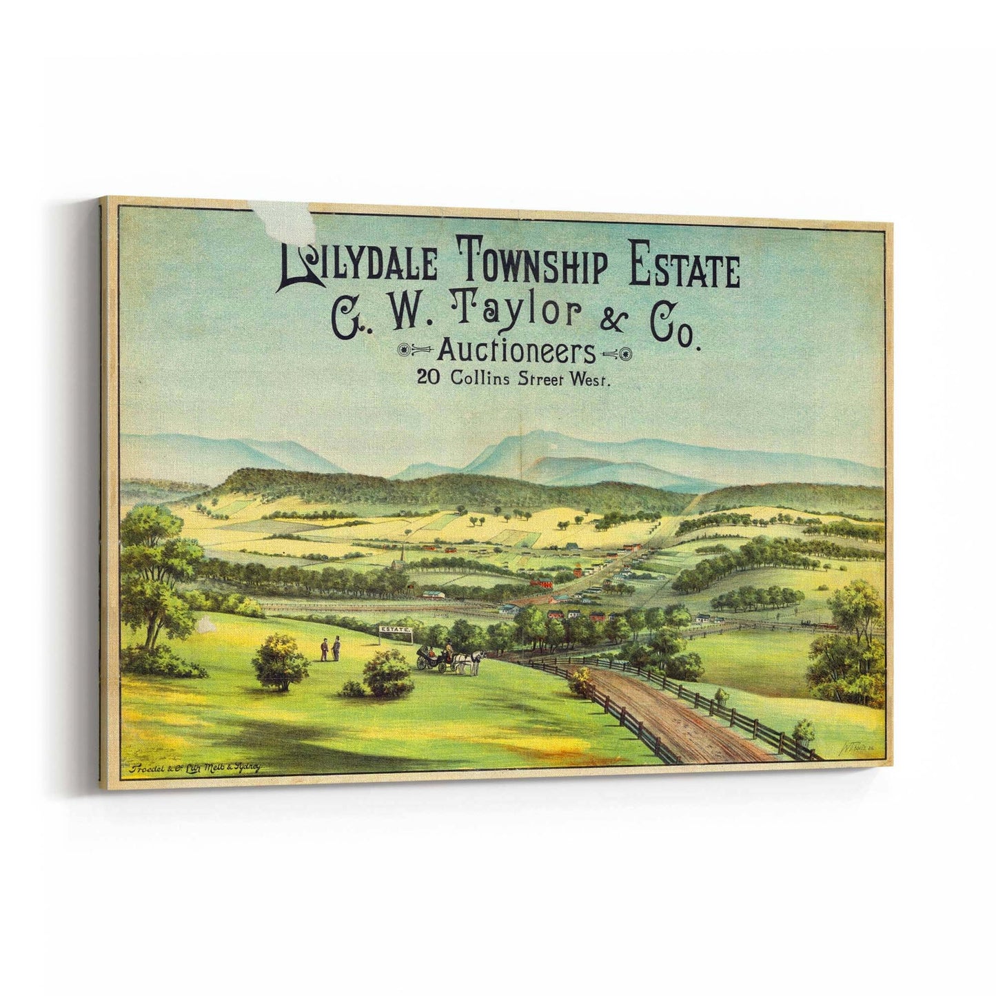 Lilydale Victoria Vintage Real Estate Advert Wall Art #1 - The Affordable Art Company