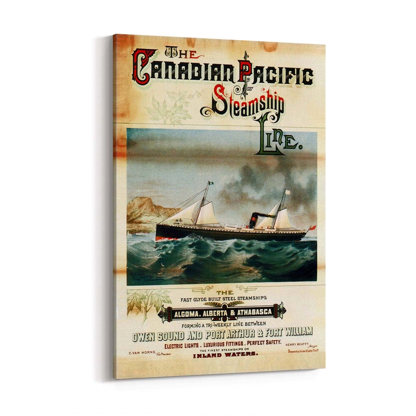 Canadian Pacific Vintage Shipping Advert Wall Art #8 - The Affordable Art Company