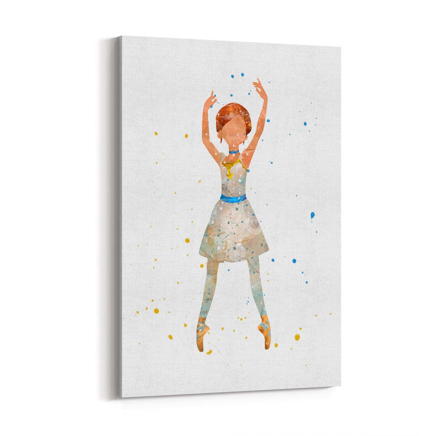 White Ballerina Girls Bedroom Ballet Wall Art #2 - The Affordable Art Company