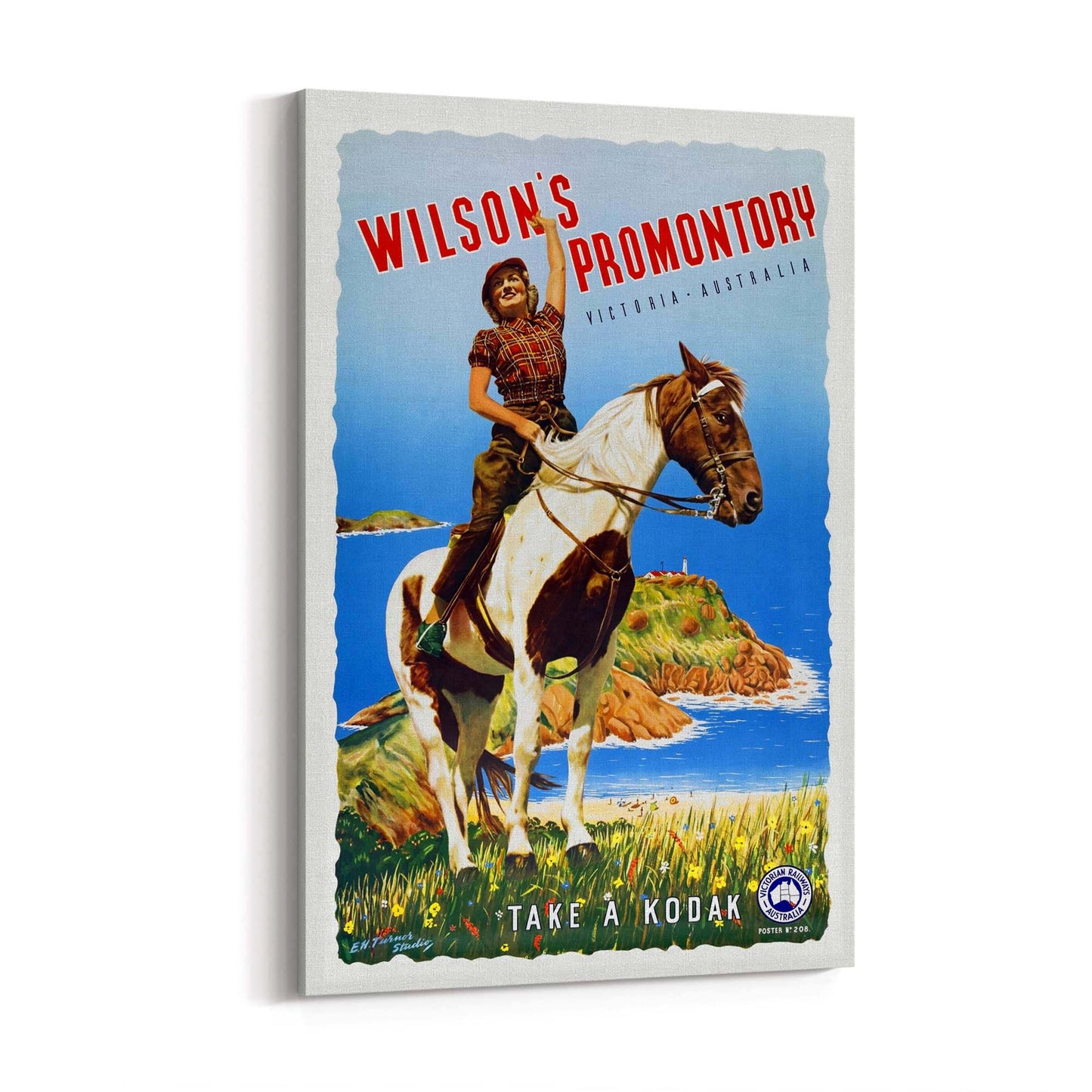 Vintage Wilson's Promontory Melbourne Victoria Art - The Affordable Art Company