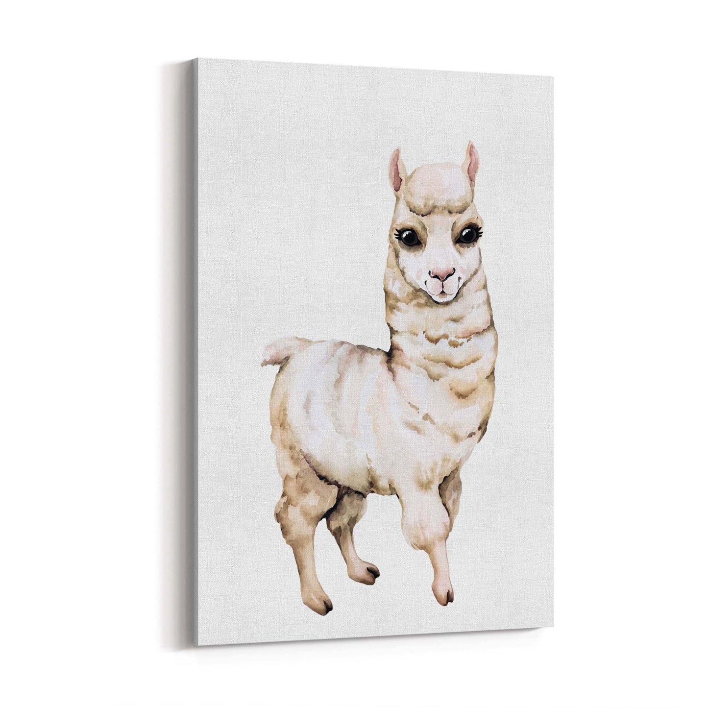 Cartoon Llama Cute Nursery Baby Animal Wall Art - The Affordable Art Company