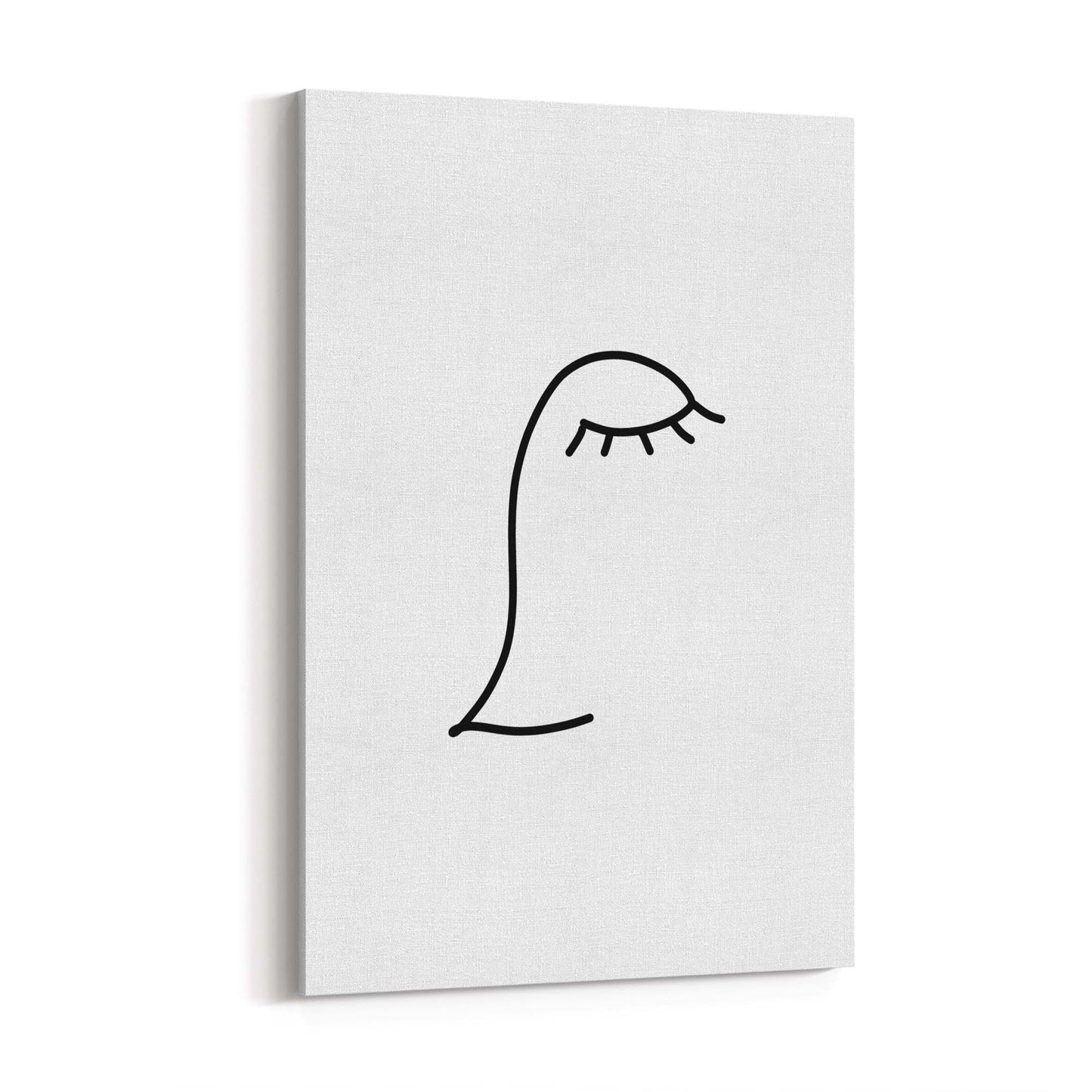 Minimal Abstract Line Face Modern Wall Art #10 - The Affordable Art Company