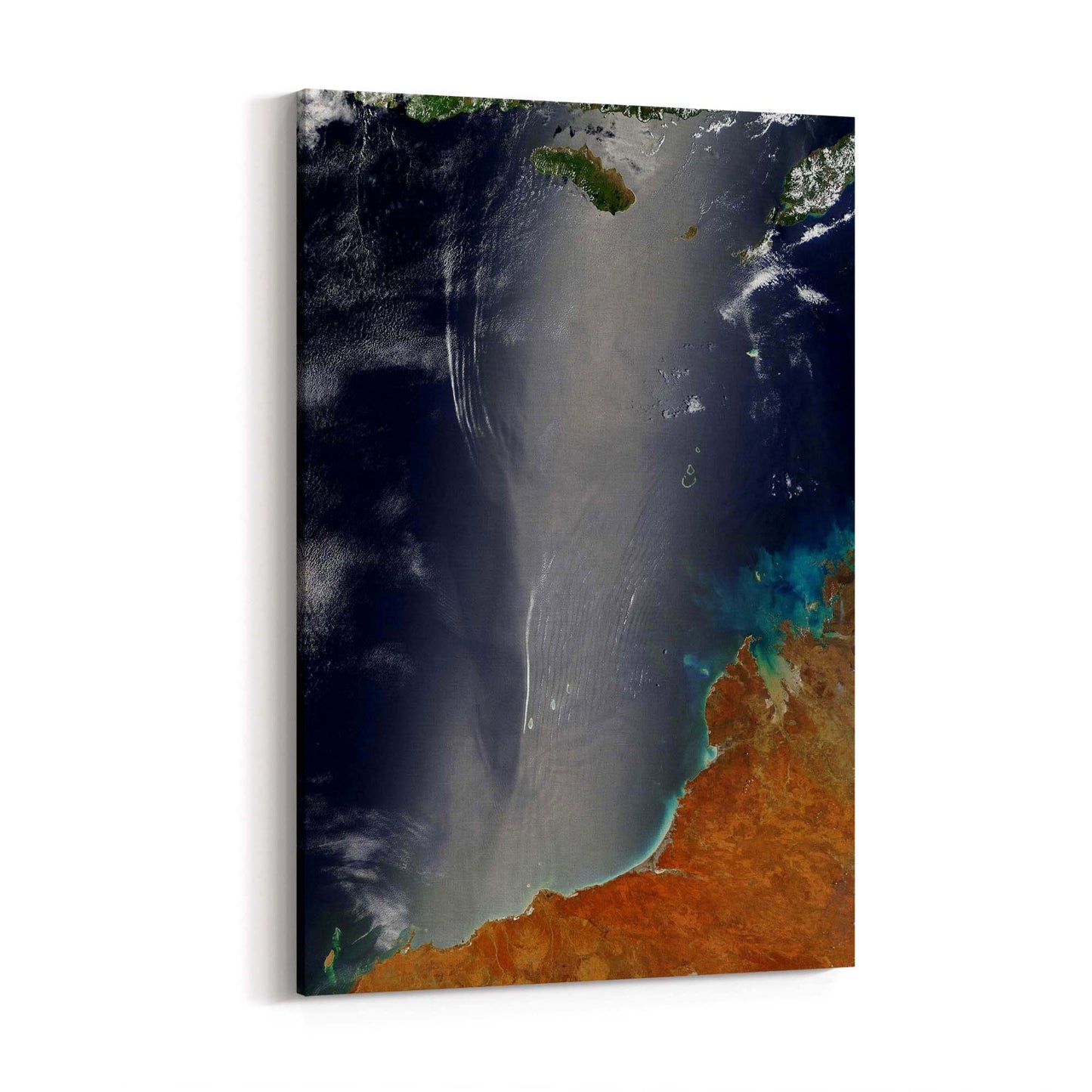 Shark Bay, Australia Satellite Wall Art #2 - The Affordable Art Company