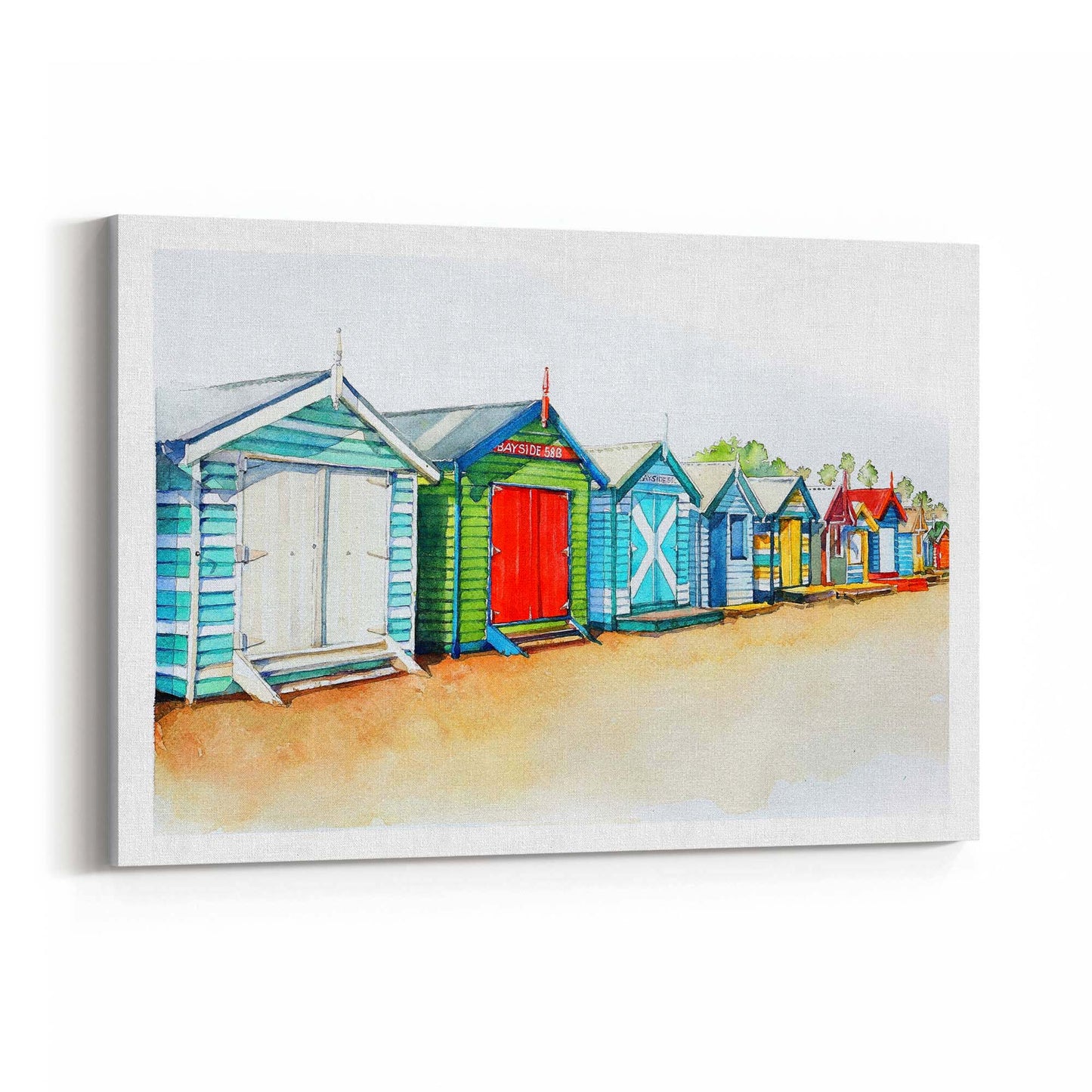 Brighton Beach Boxes Painting Melbourne Wall Art - The Affordable Art Company