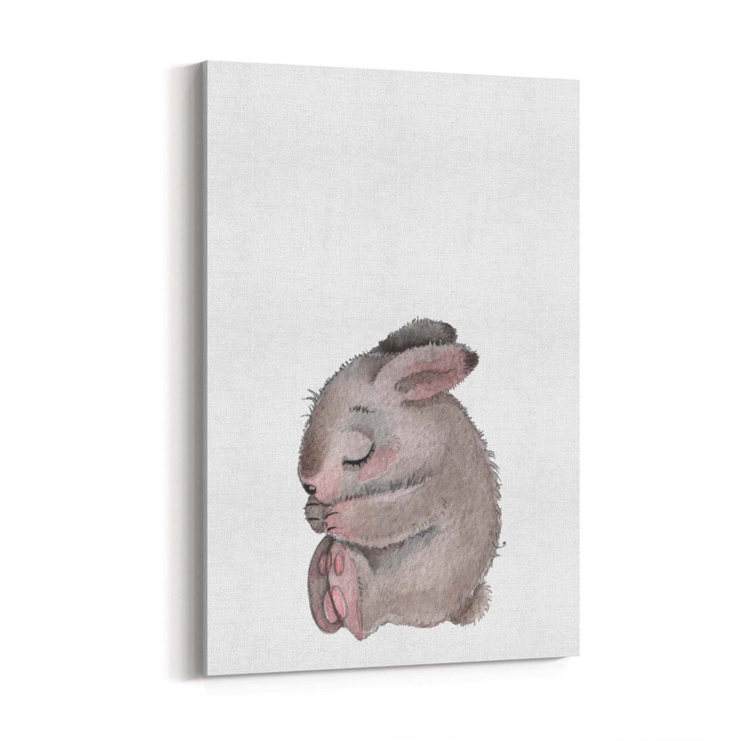 Sleeping Rabbit Cartoon Animal Nursery Wall Art #2 - The Affordable Art Company